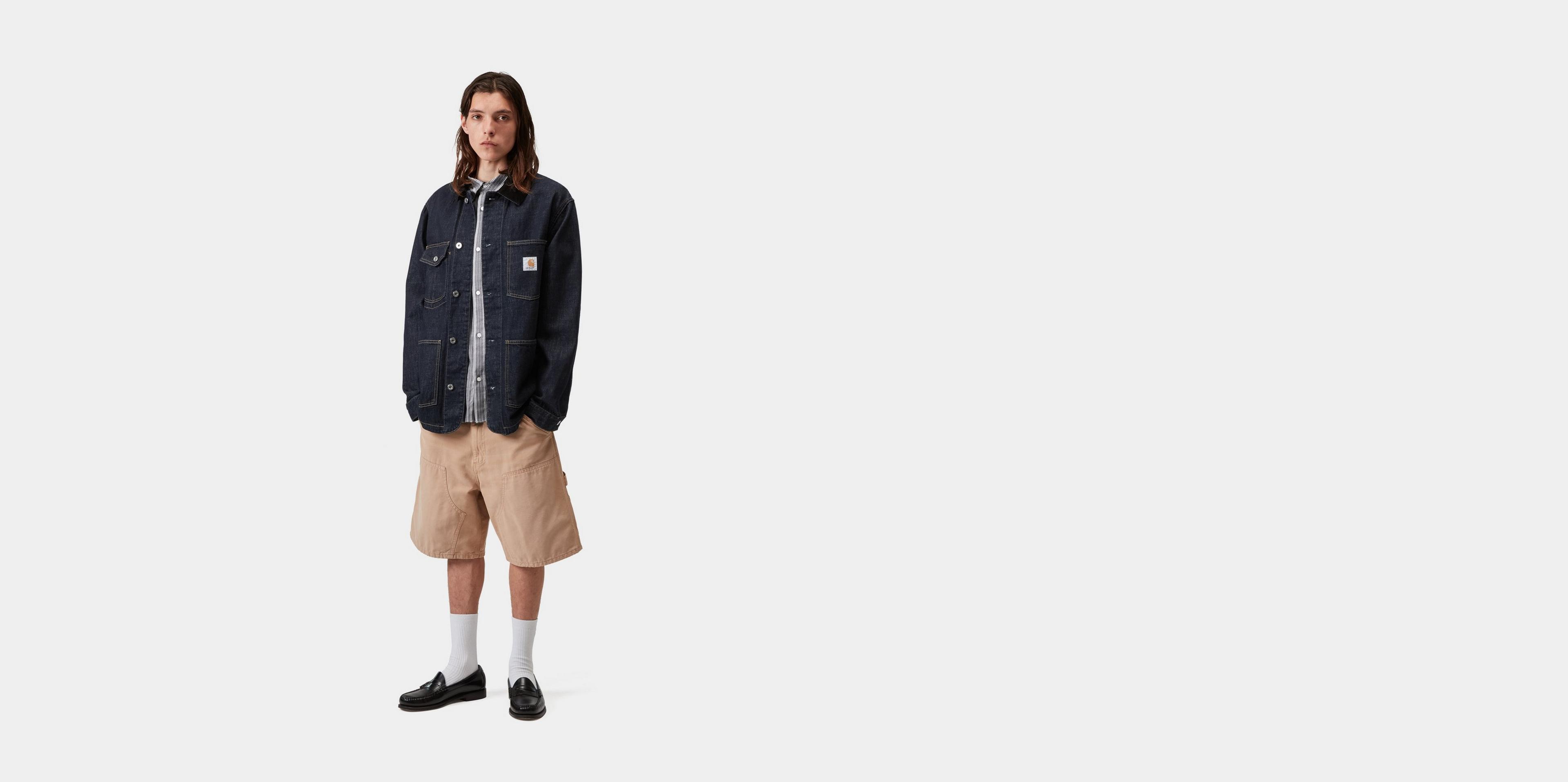 Carhartt WIP Warren Chore Coat, Blue / Black | Official Online Store