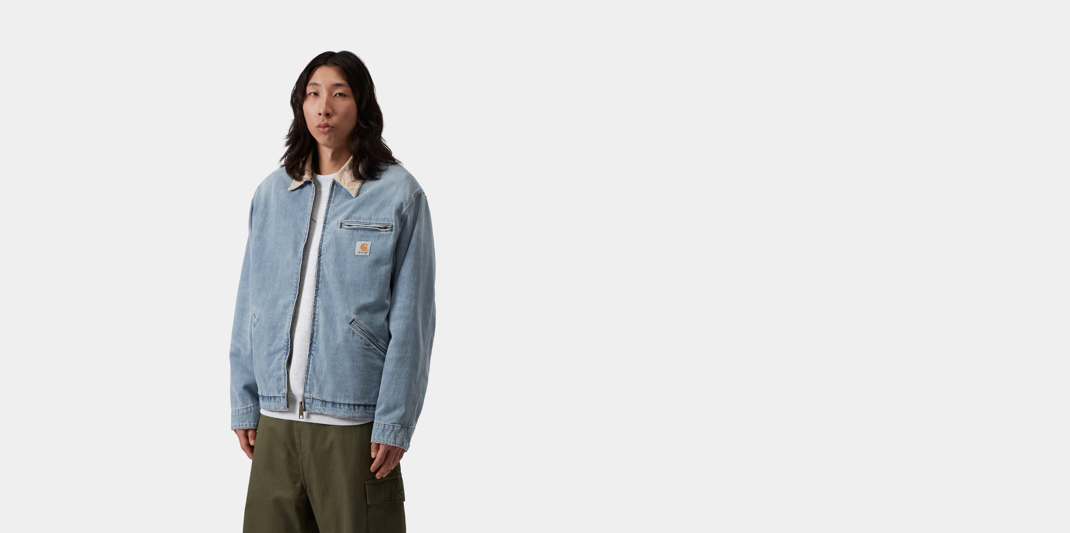 Carhartt WIP OG Detroit Jacket Blue / Dusty H Brown burst washed | XL | Men