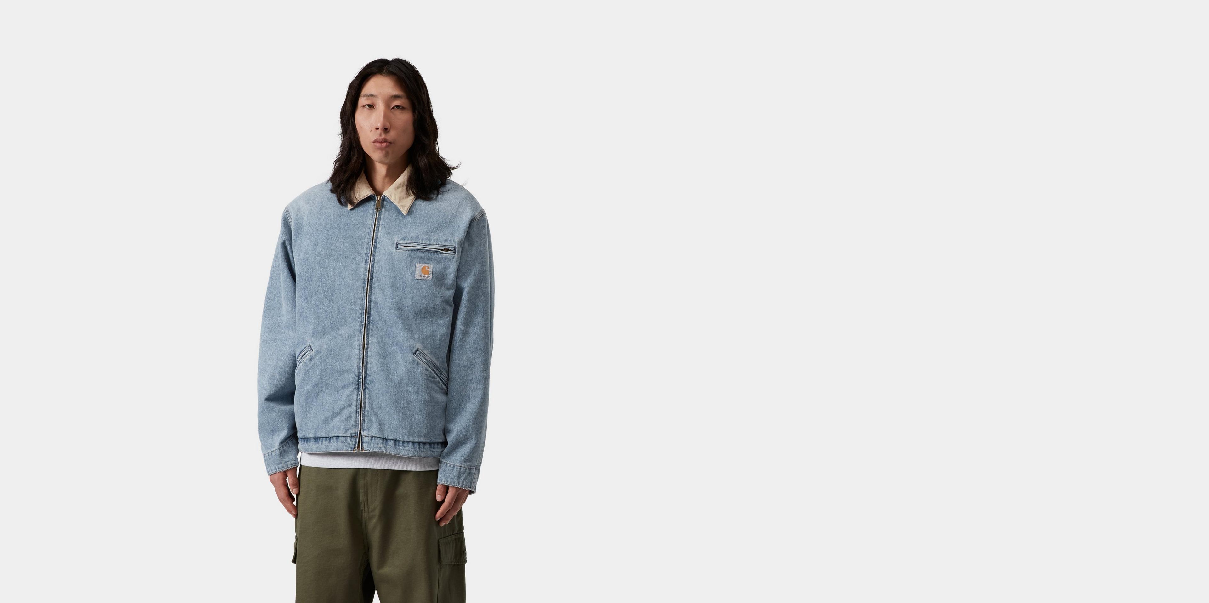 ジャケット・アウター Carhartt Denim Detroit Jacket 0400020554252_BLUESTONEWASHED?
