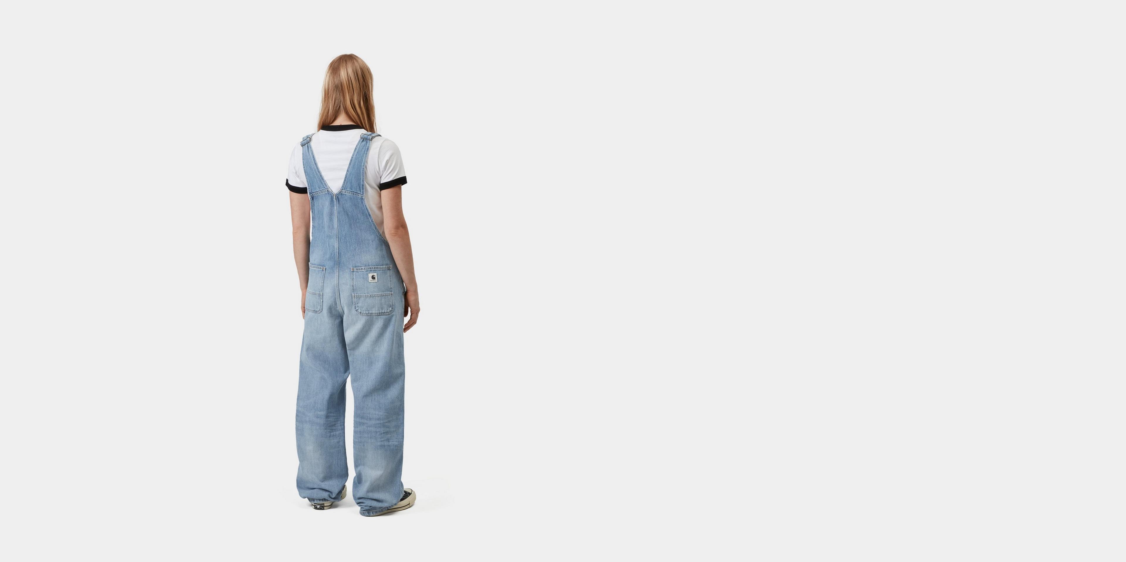 Carhartt WIP Women's Bib Overall Straight, Blue | Official Online