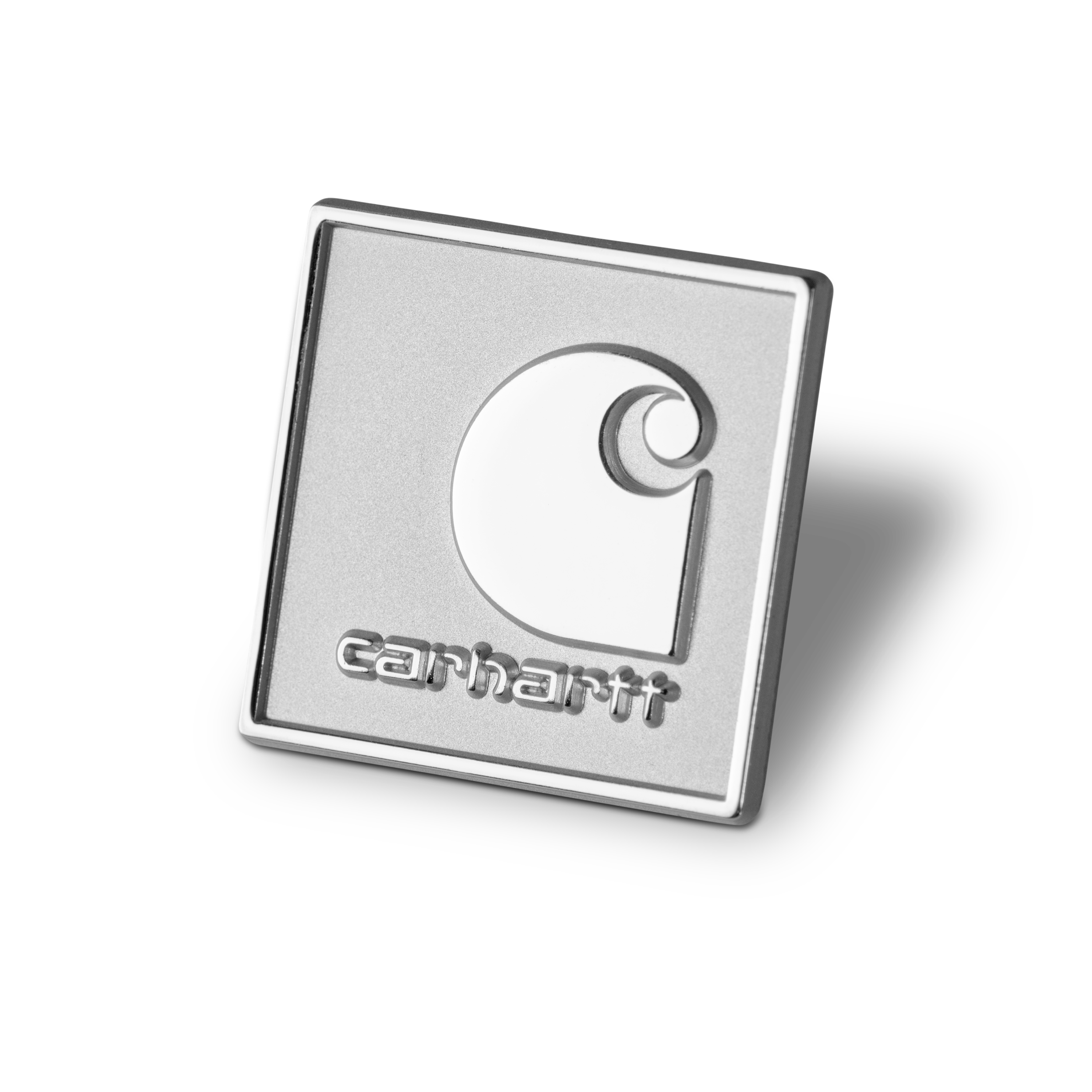 Carhartt WIP Square Label Pin Silver | grey