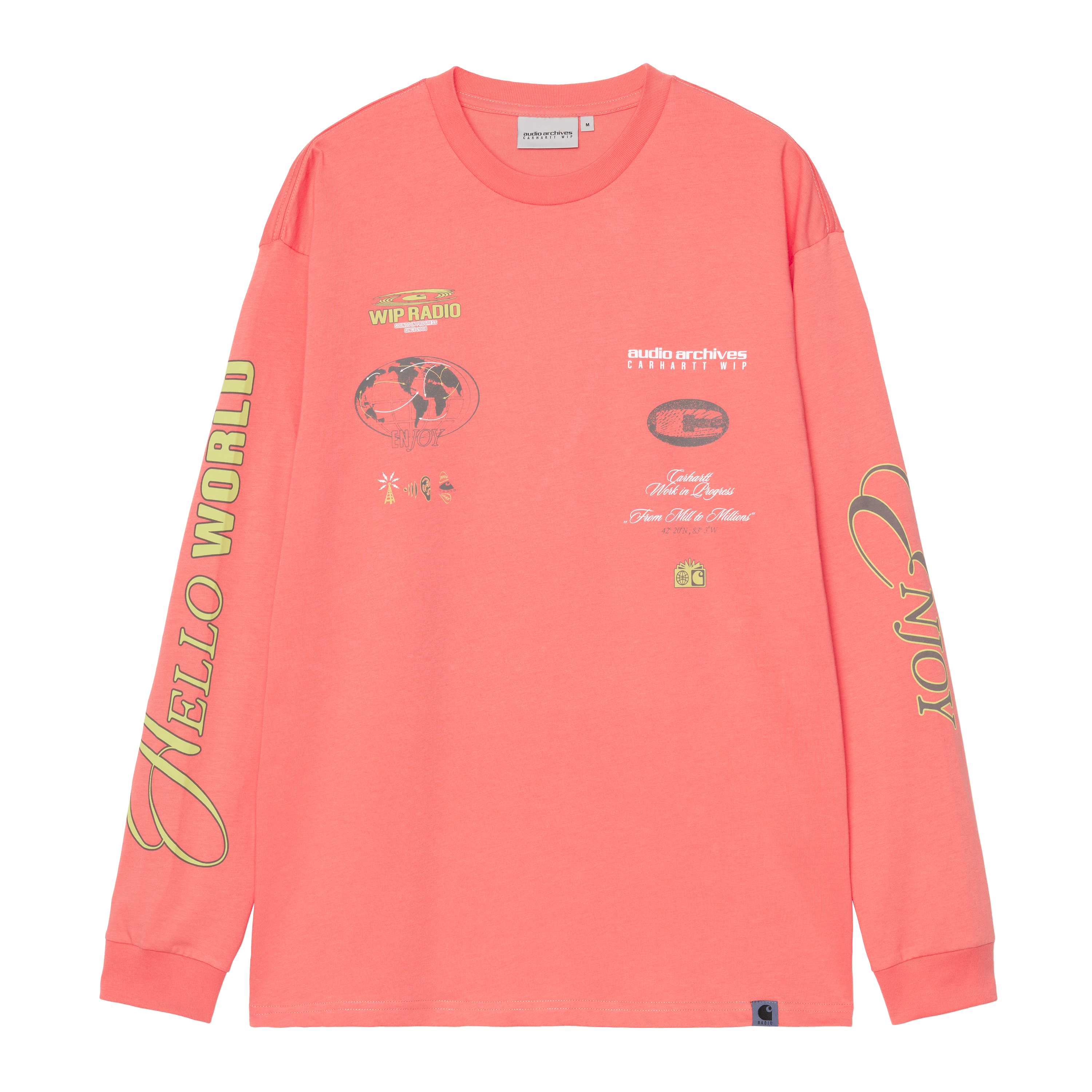 Carhartt WIP Audio Archives WIP L/S T-Shirt, Audio Archives Orange