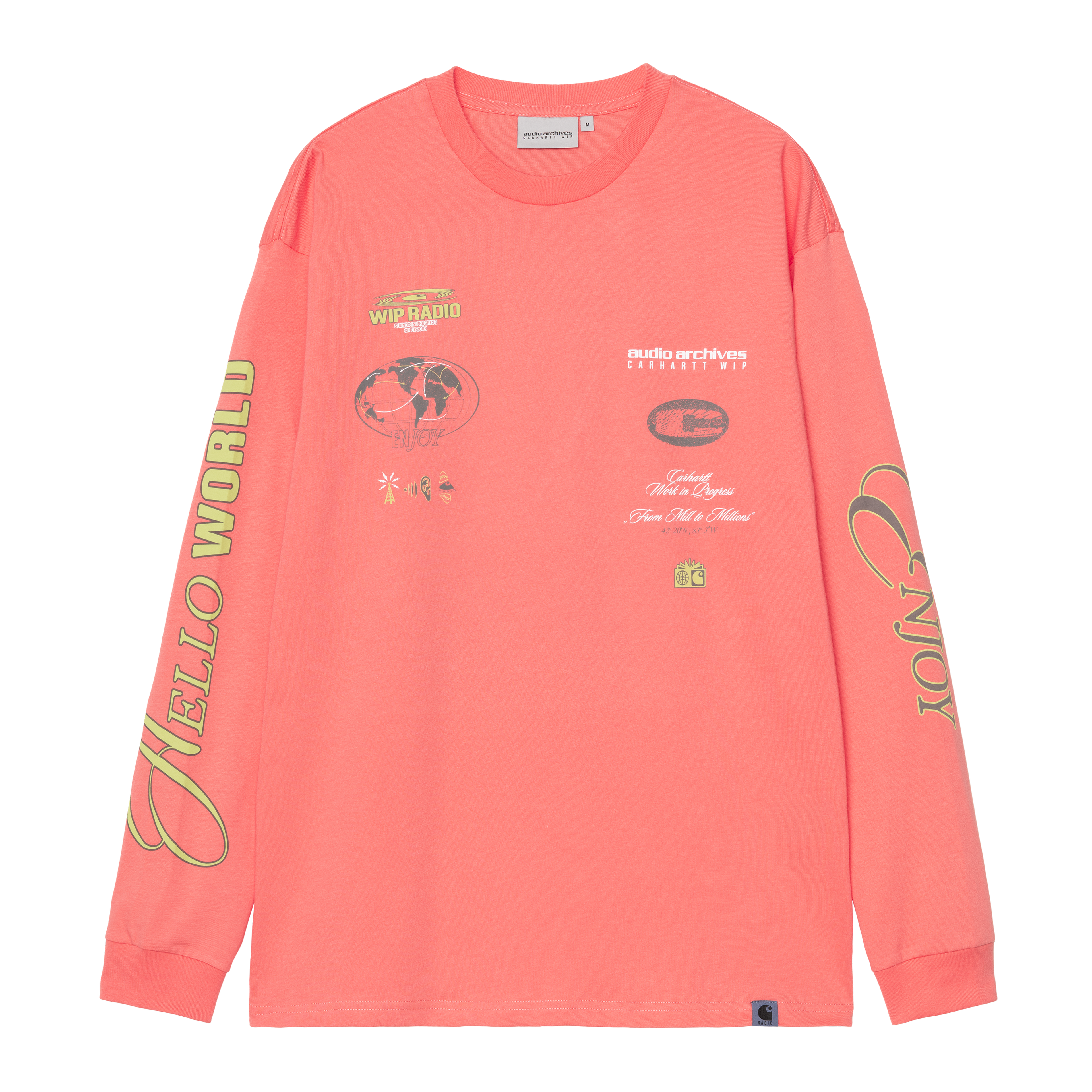 Carhartt WIP Audio Archives WIP L/S T-Shirt, Audio Archives Orange