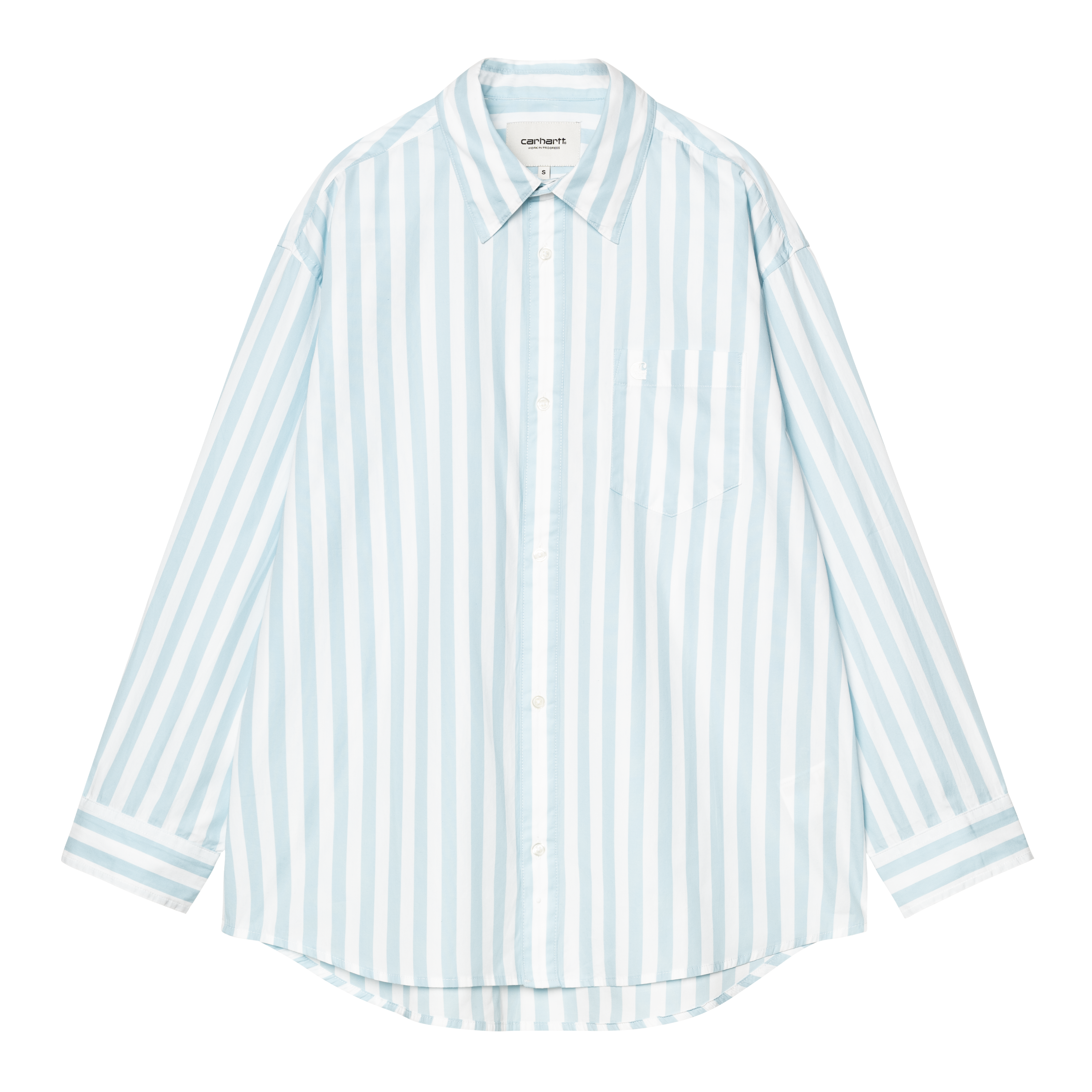 Carhartt WIP W' L/S Royce Shirt Royce Stripe, Icaria / White | multicolor|blue | S | Women