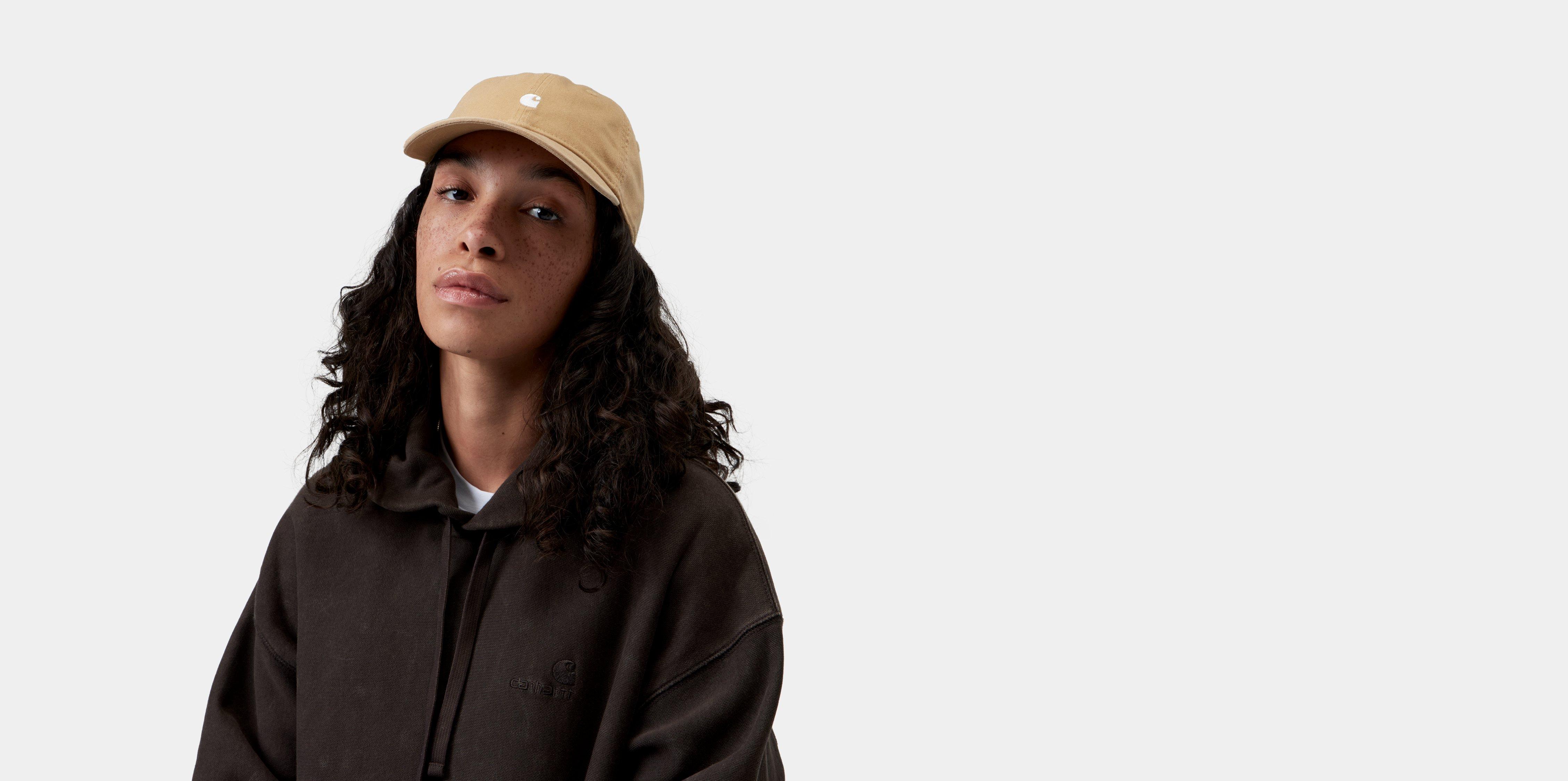 Carhartt WIP Madison Logo Cap WIP Dusty H / White | brown