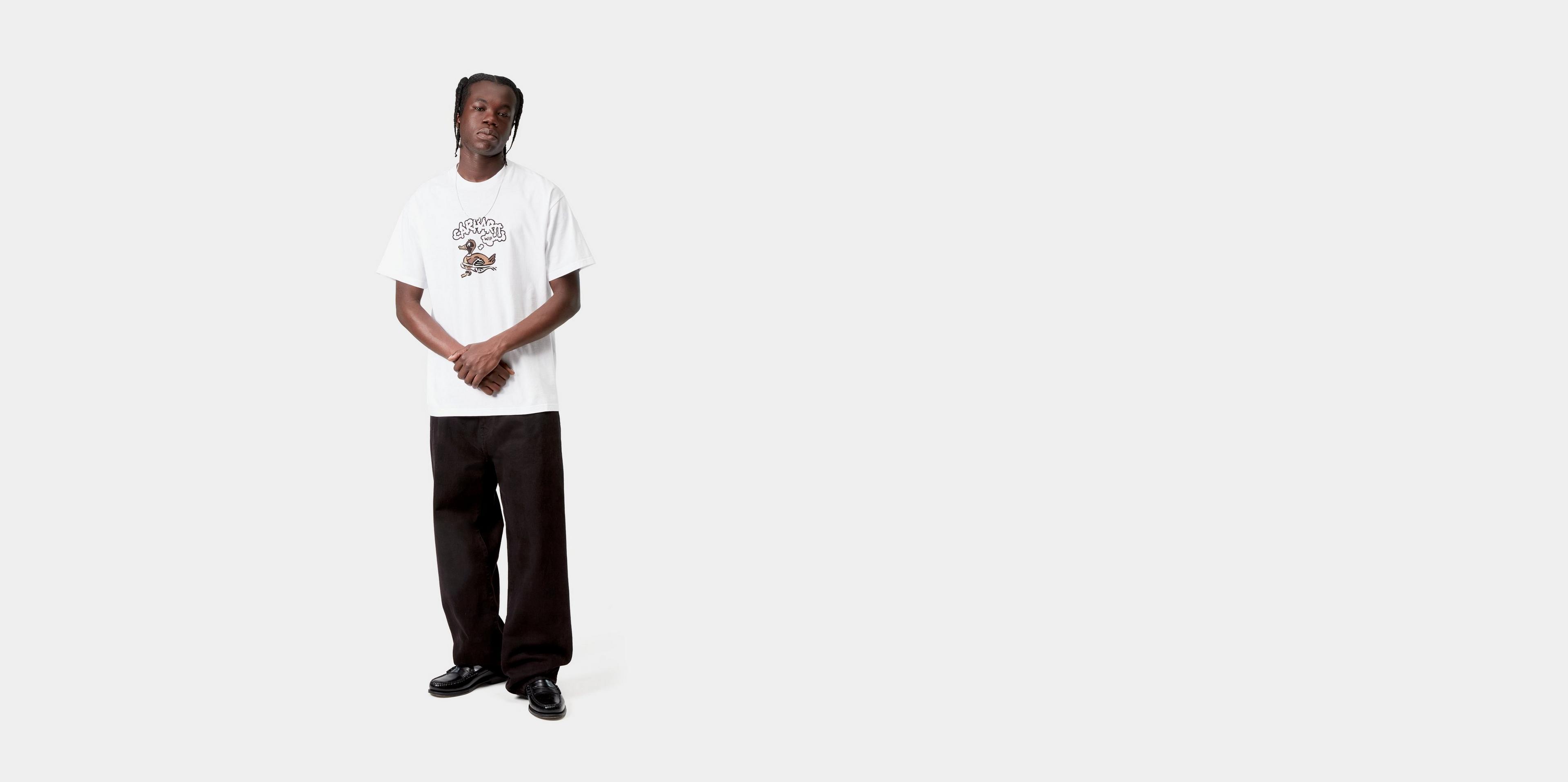 【WHITE】Washed duck shirt Carhartt WIP S/S Duck Duck T-Shirt, White | Official Online Store
