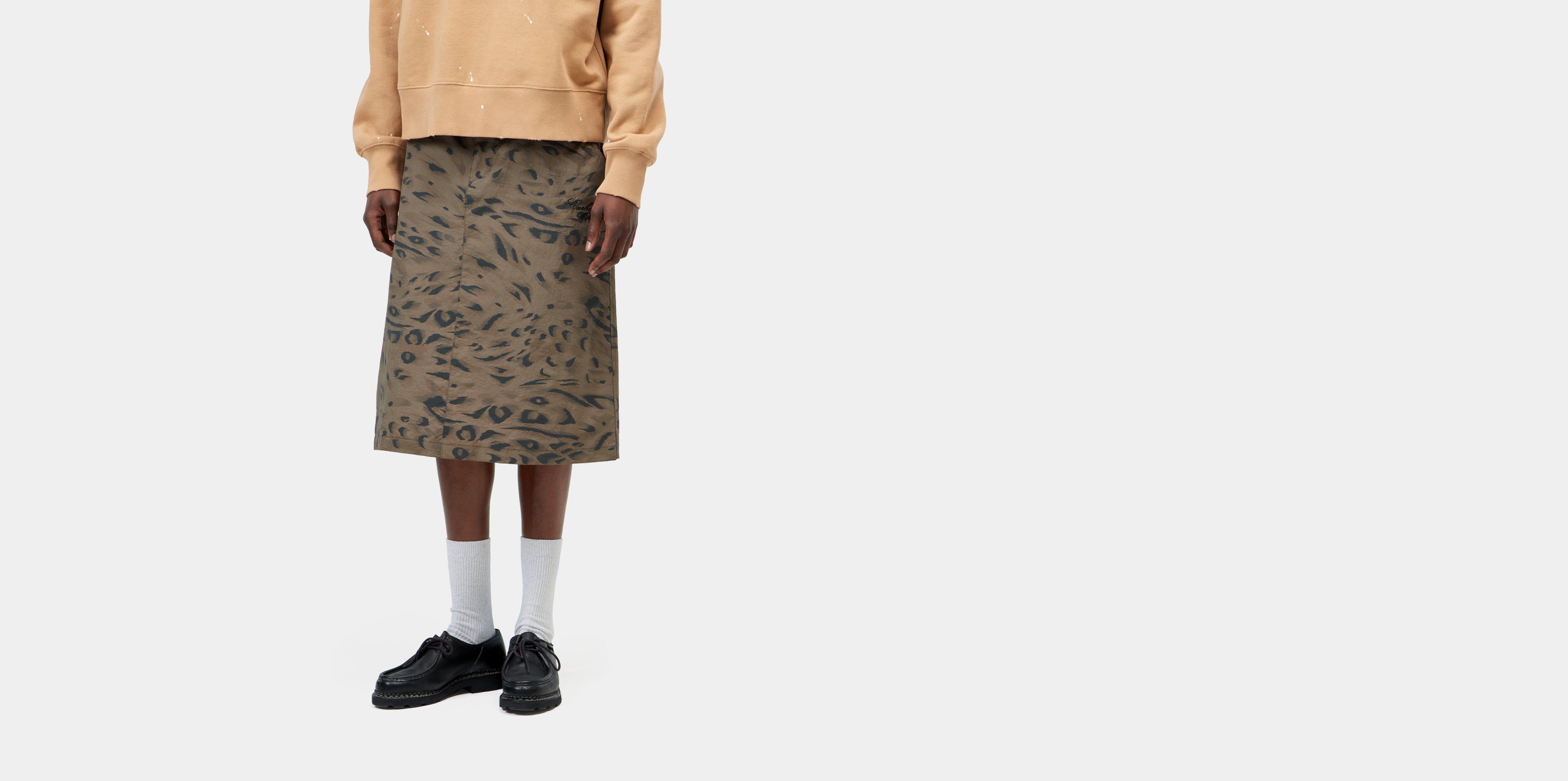 Carhartt WIP W' Travon Skirt Duck Feather Print, Cypress / Black | green | S | Women