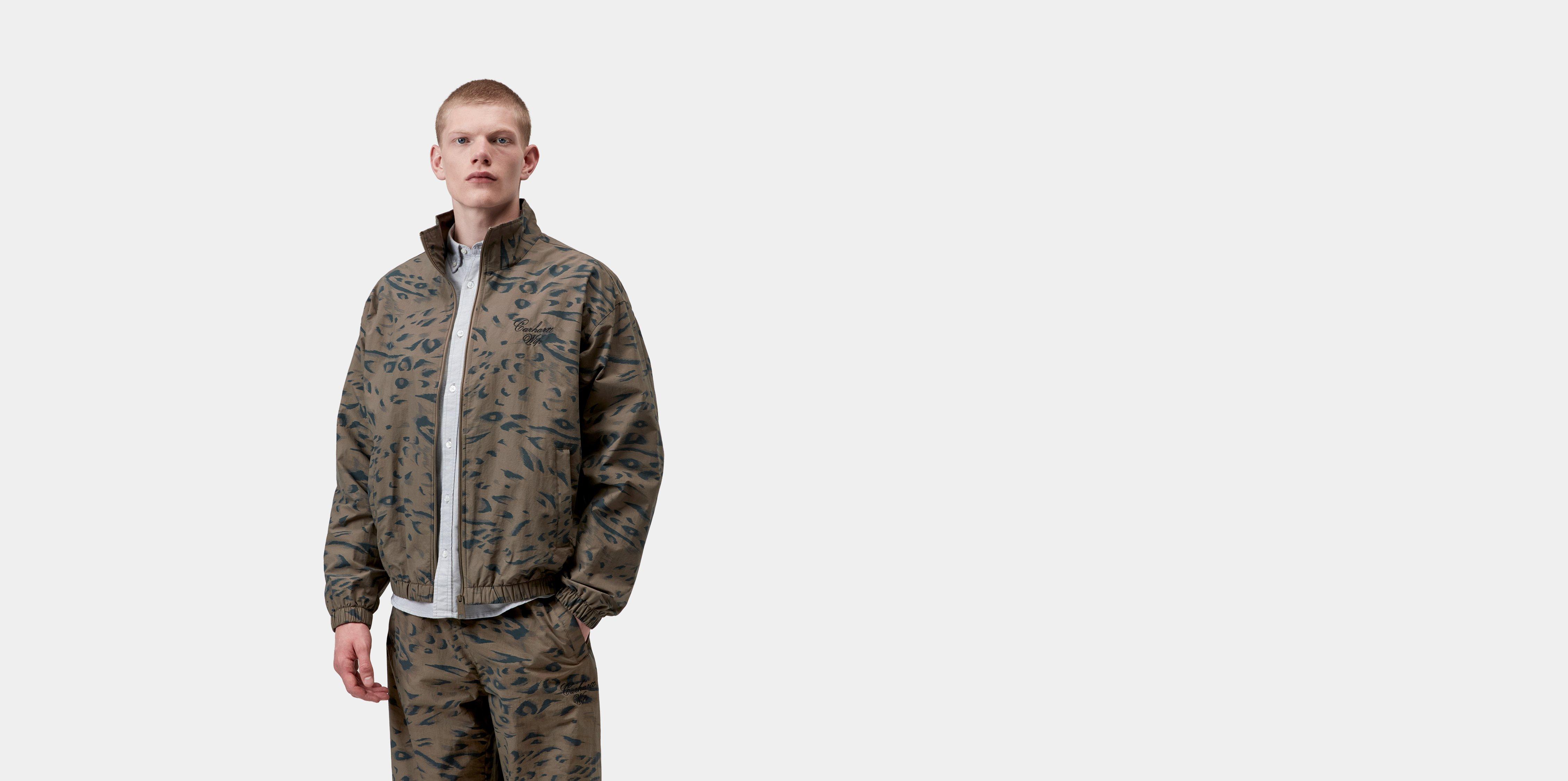 Carhartt WIP Travon Jacket Duck Feather Print, Cypress / Black | green | M | Men
