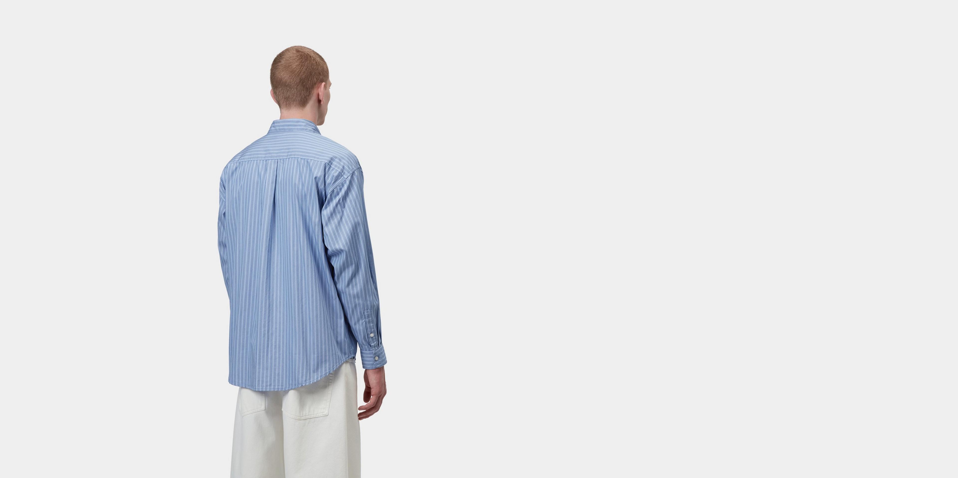 Carhartt WIP L/S Keene Shirt, Keene Stripe, Curacao | Official
