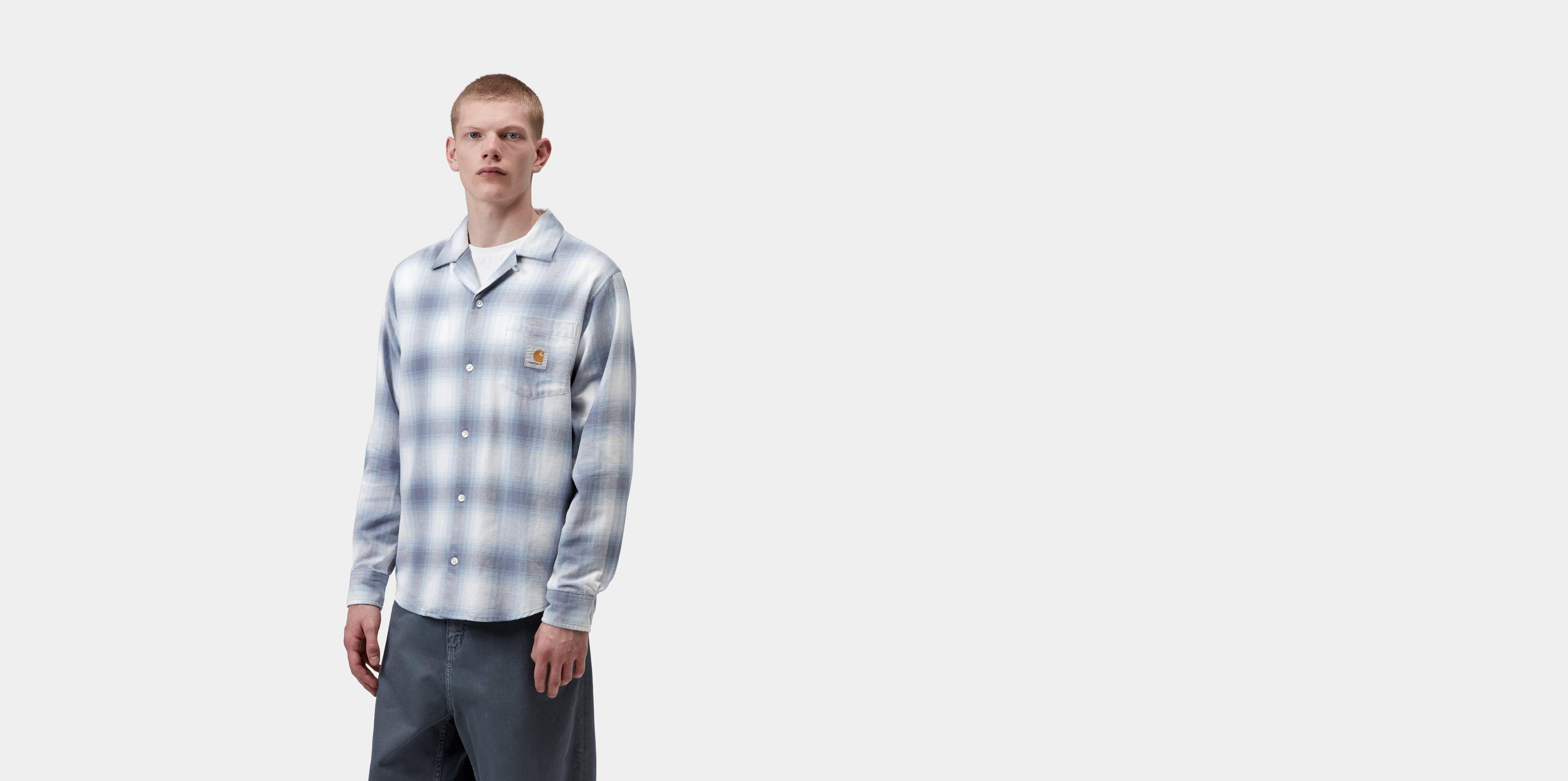 Carhartt WIP L/S Tyers Shirt Tyers Check, Shady Blue | XXL | Men
