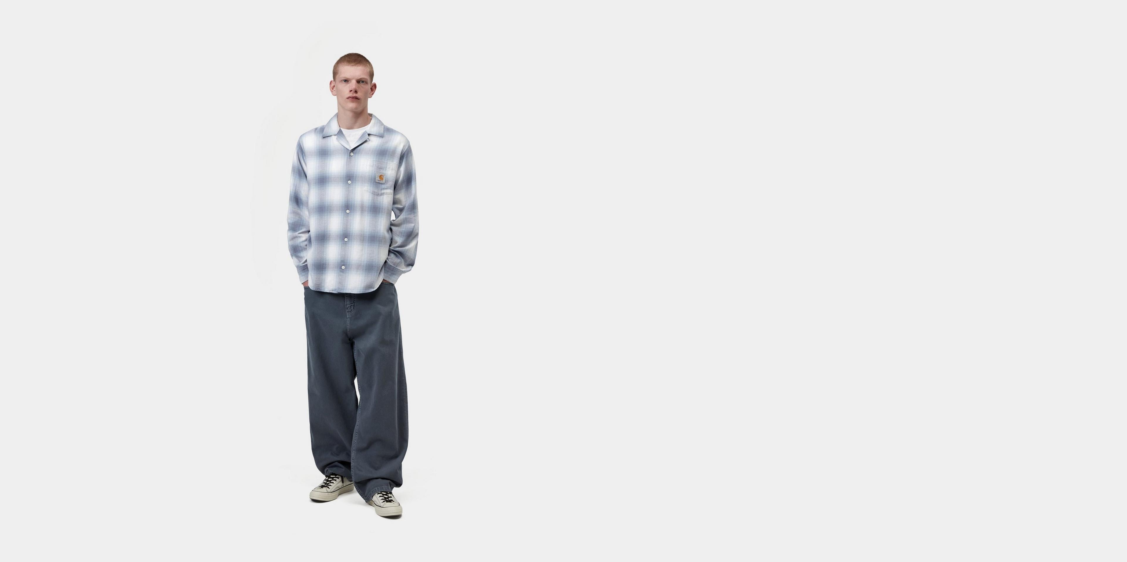 は*ん様 house on the hill L/S Tee (Checker) Carhartt WIP L/S Tyers Shirt, Tyers Check, Shady Blue | Official