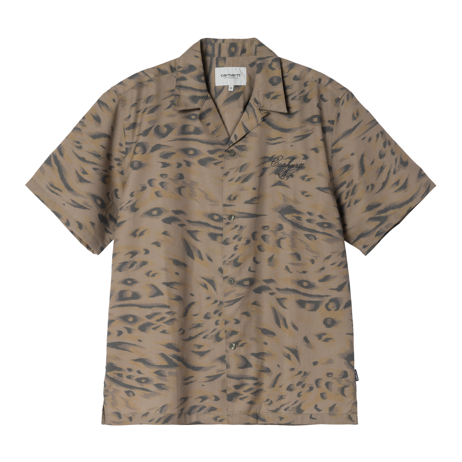 Carhartt WIP S/S Travon Shirt in Duck Feather Print, Cypress