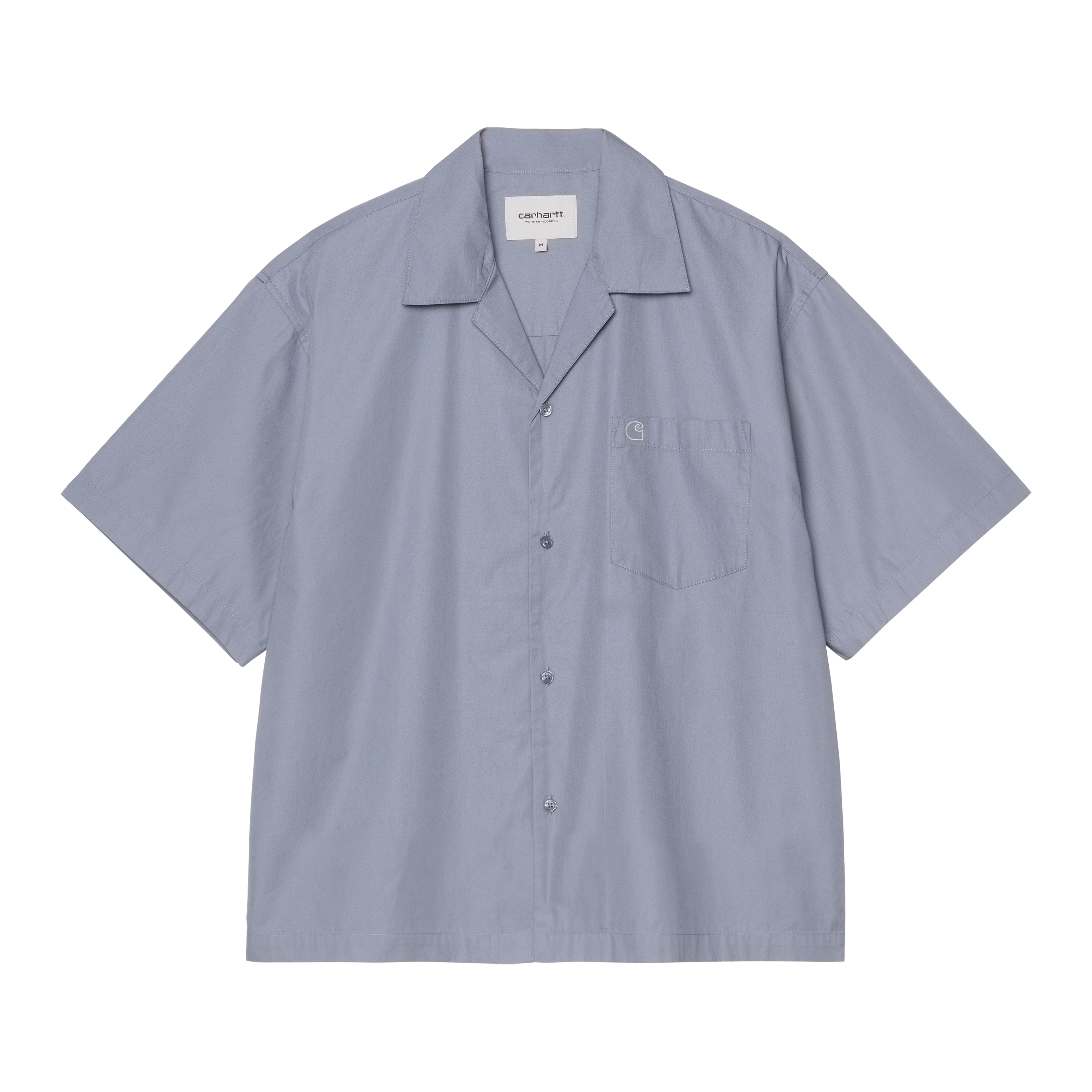 RANDY 22AW Ship3 pocket shirt ニットシャツ Carhartt WIP S/S Kendry Shirt, Shady Blue / White | Official
