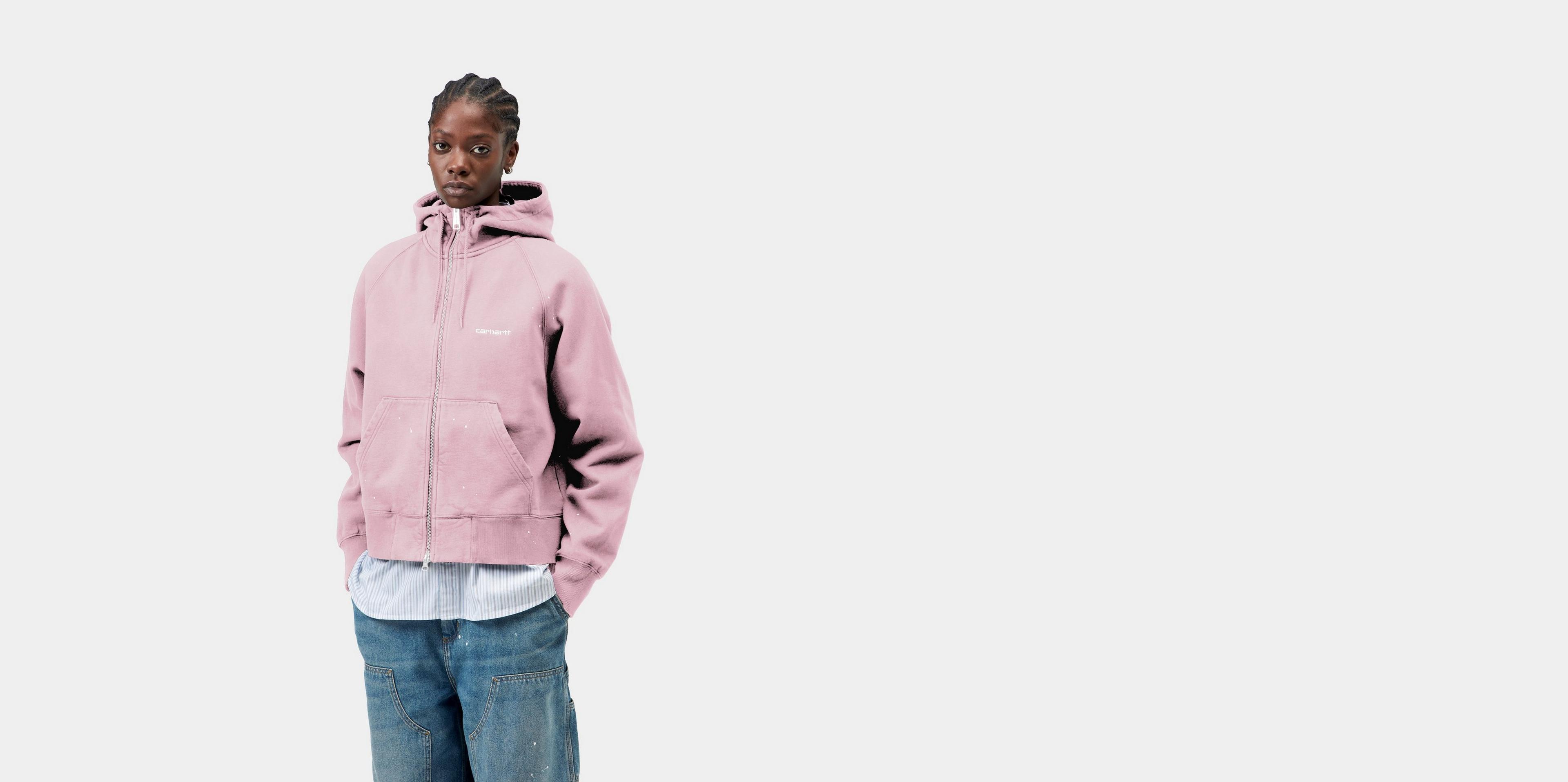 p(R)ojectR®ホワイト・ピンク 星型刺繍 パーカー XL Carhartt WIP Women's Hooded Painter Jacket, Hortensia | Official