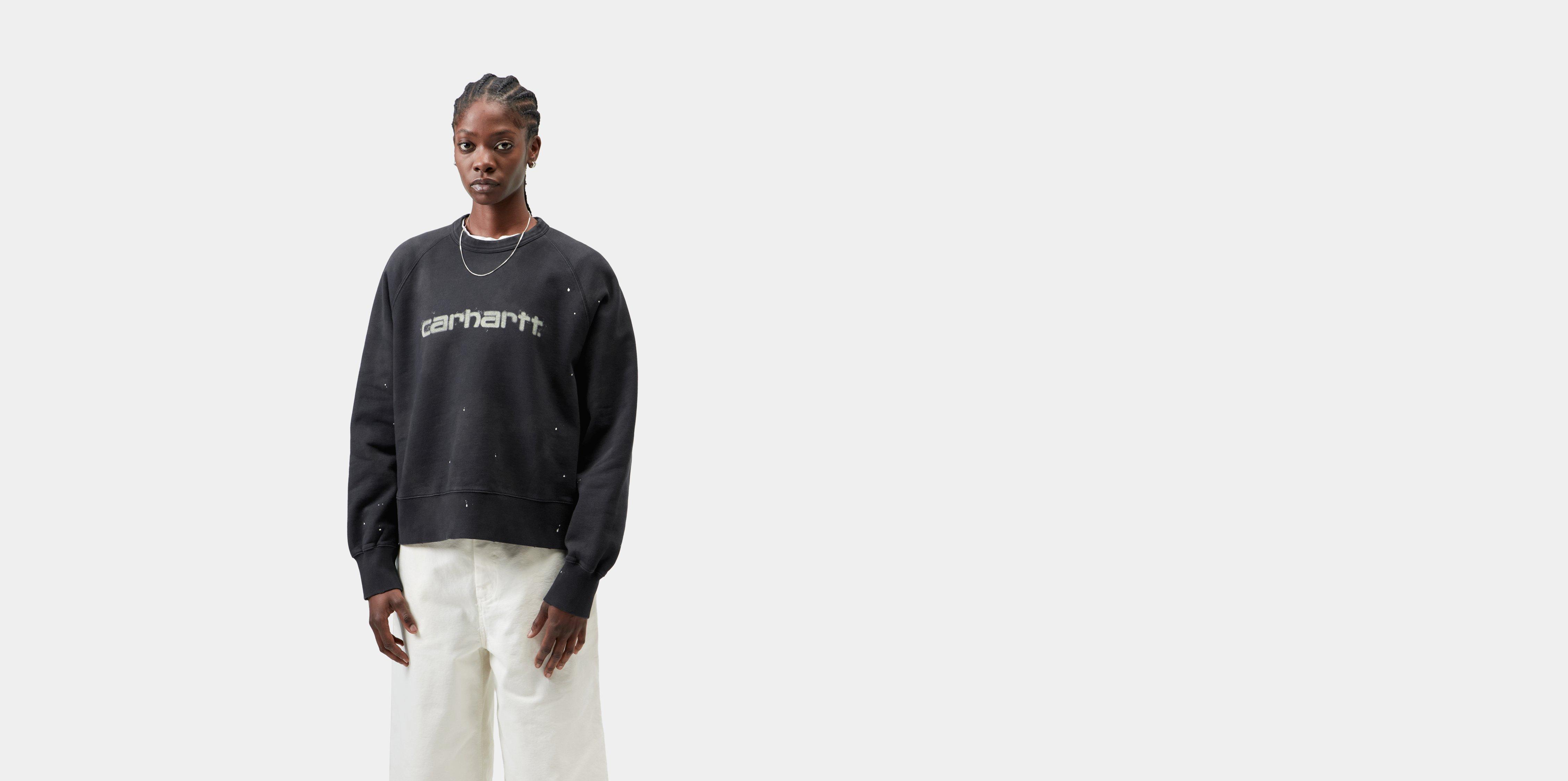 Carhartt WIP W' Painter Sweatshirt Black destroy wash, splatter | XS | Women
