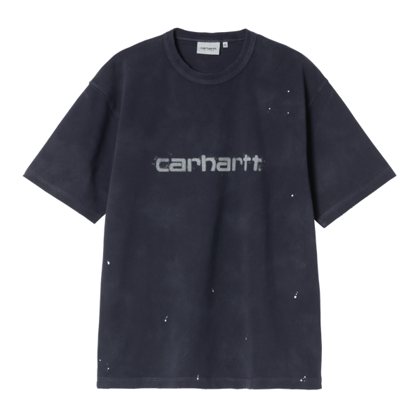 S/S Painter T-Shirt Dark Navy destroy wash, splatter