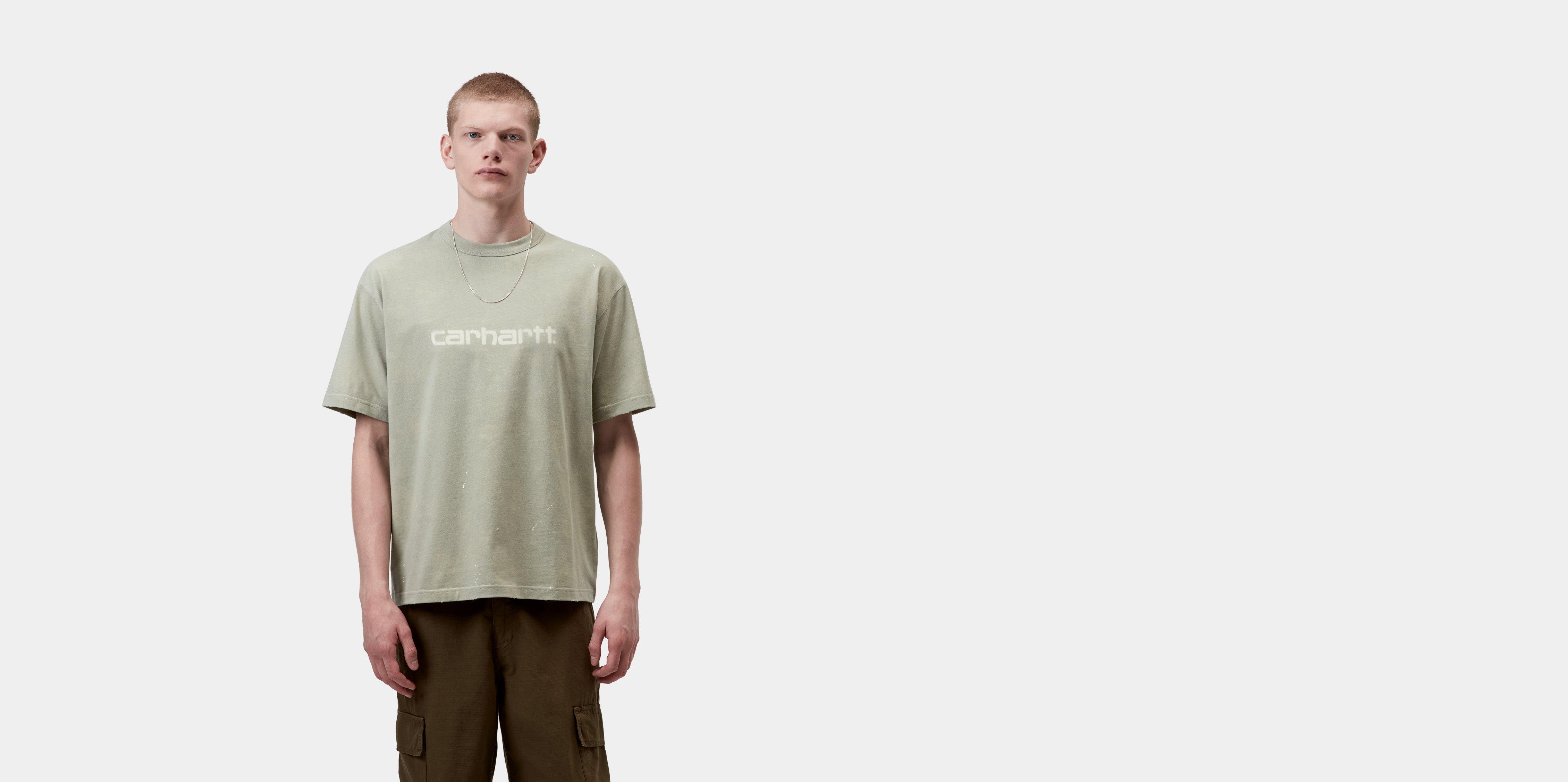 Carhartt WIP S/S Painter T-Shirt Shady Green destroy wash, splatter | XS | Men