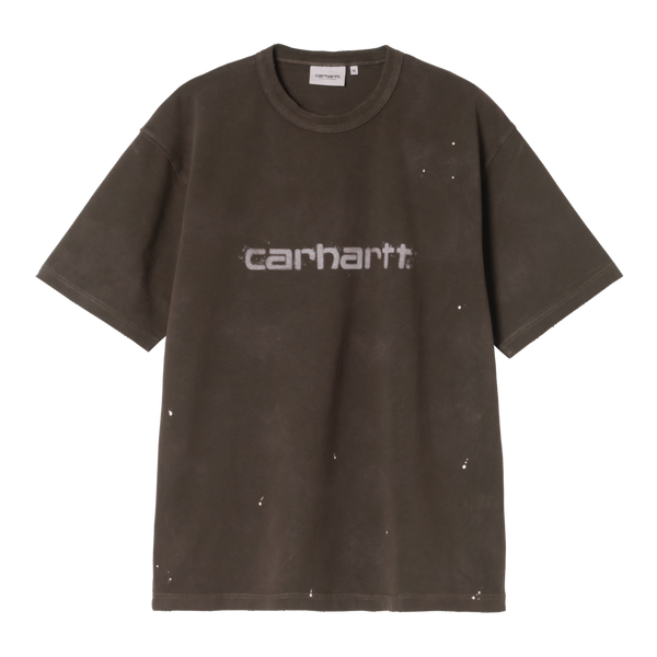 S/S Painter T-Shirt Tobacco destroy wash, splatter