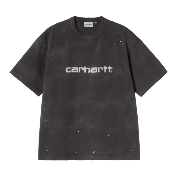 S/S Painter T-Shirt Black destroy wash, splatter