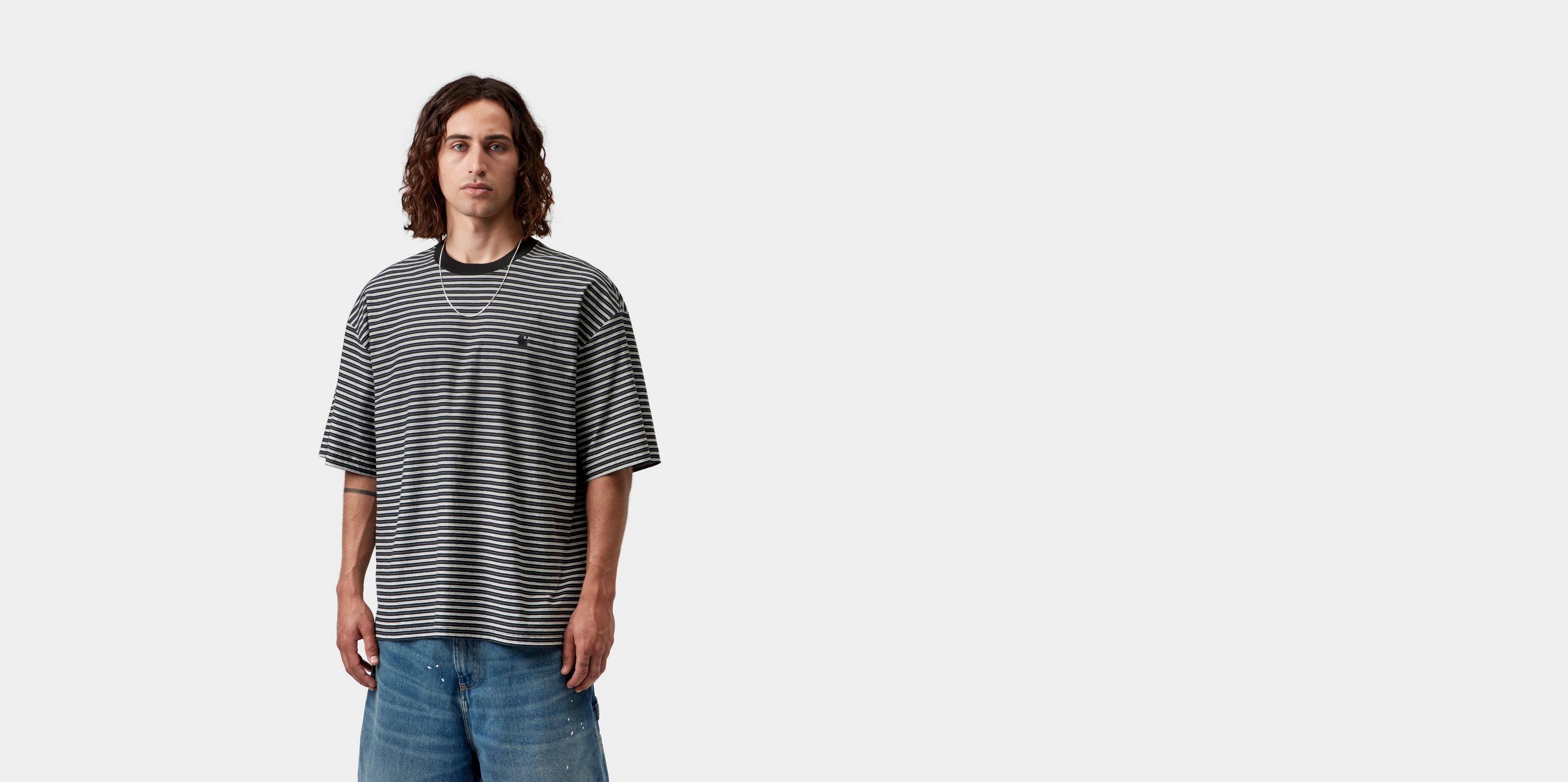 Carhartt WIP S/S Dupree T-Shirt, Dupree Stripe, Black | Official