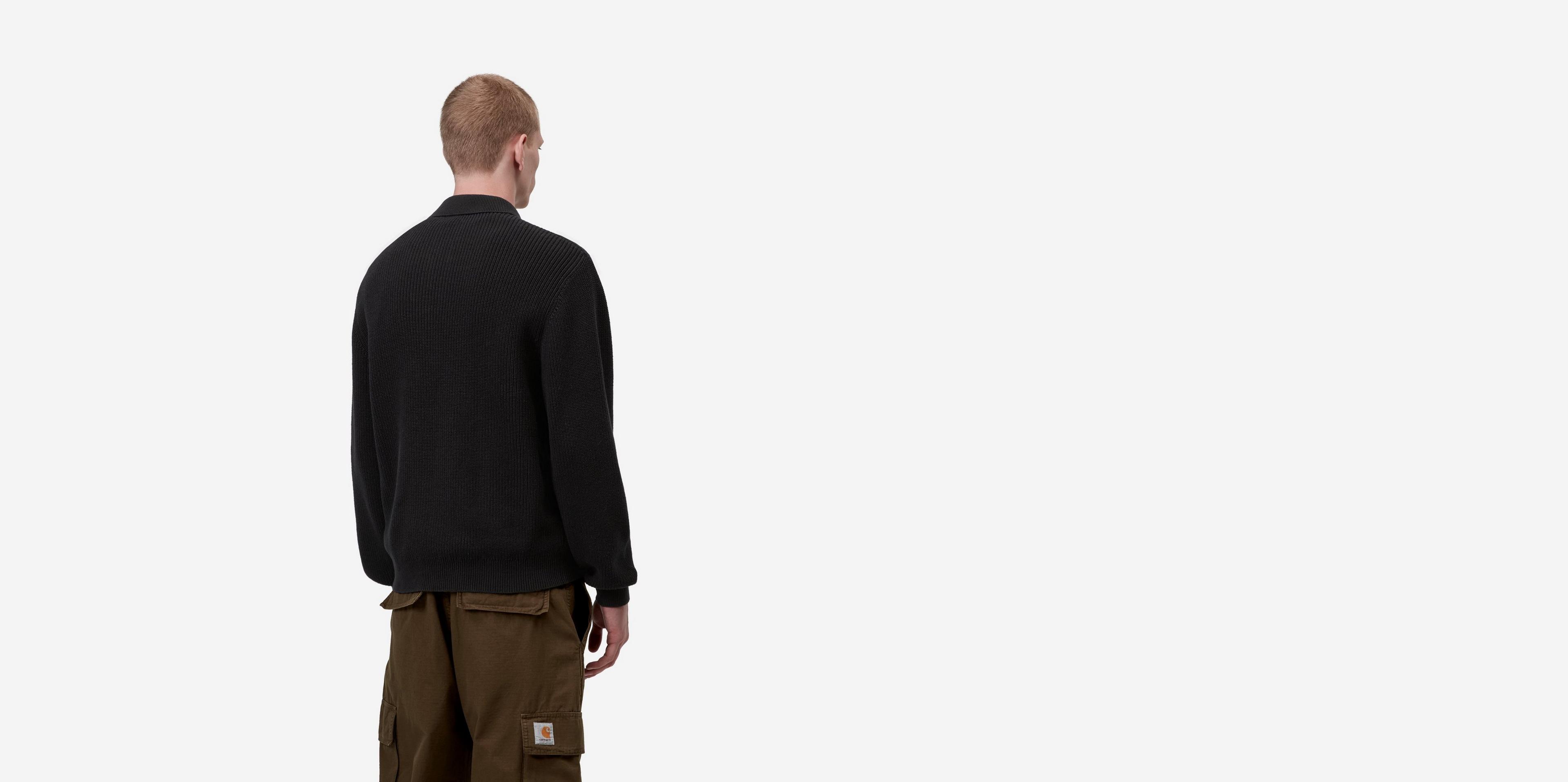 Carhartt WIP L/S Miles Polo, Black | Official Online Store