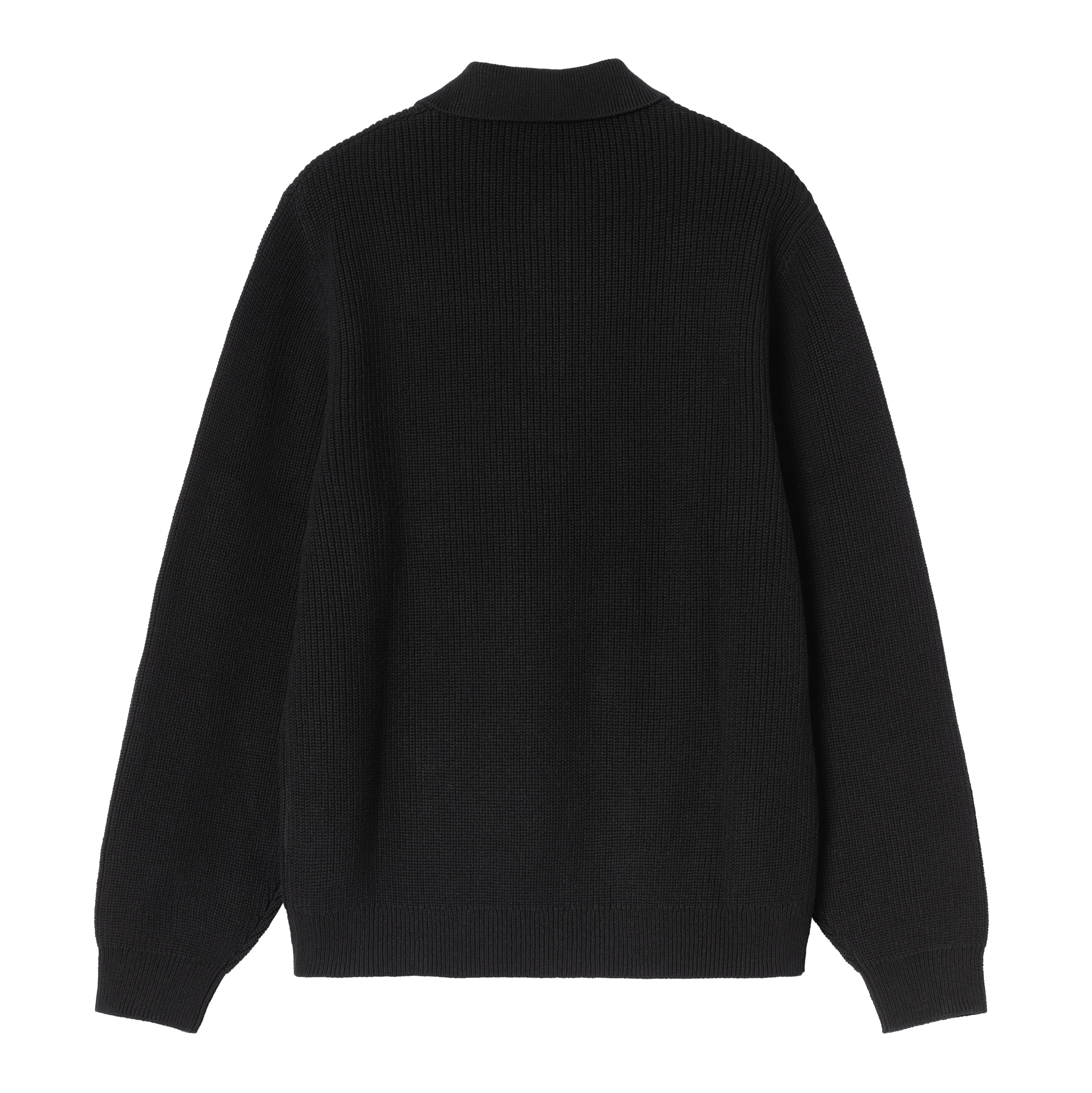 Carhartt WIP L/S Miles Polo, Black | Official Online Store