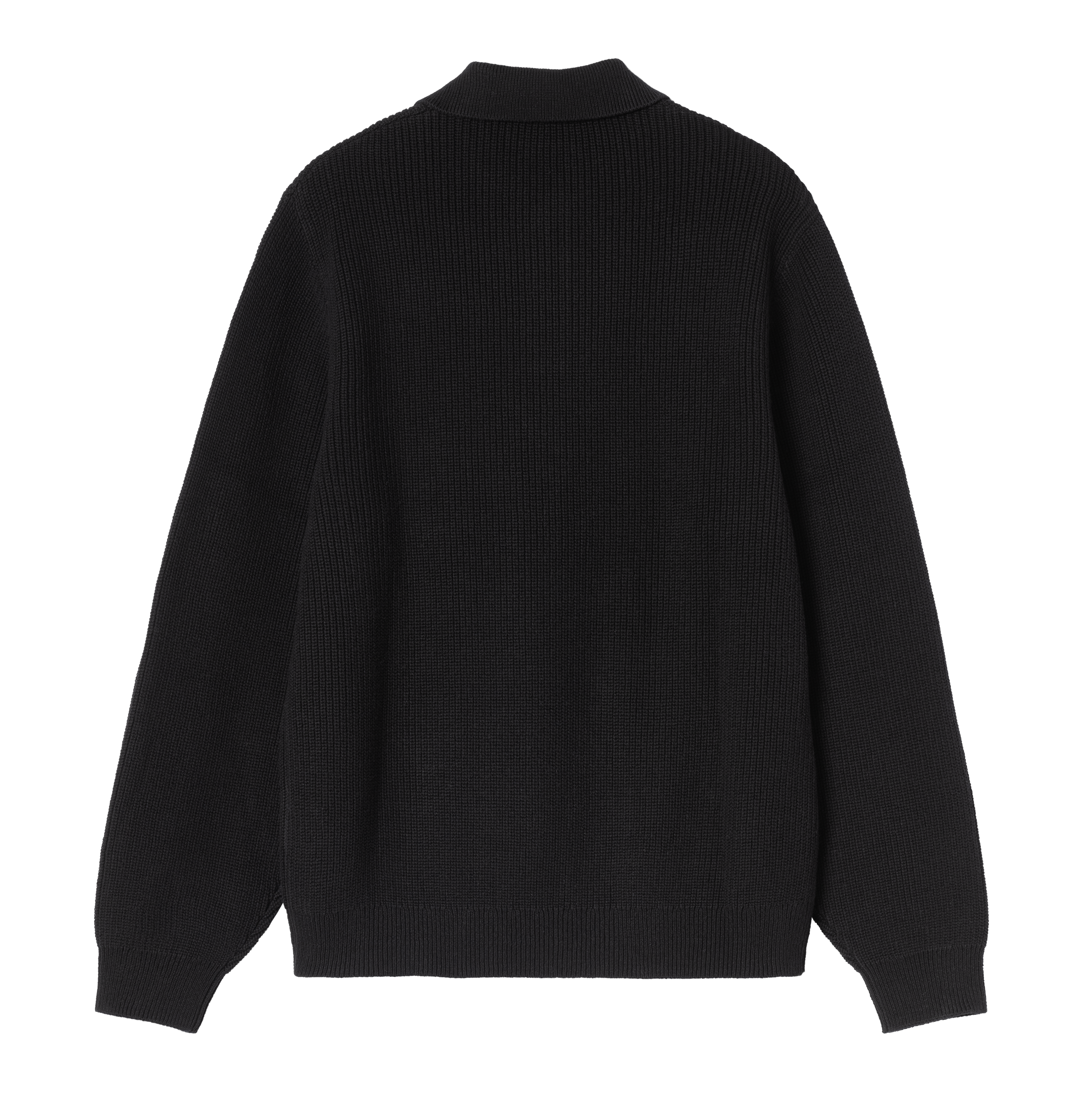 Carhartt WIP L/S Miles Polo, Black | Official Online Store