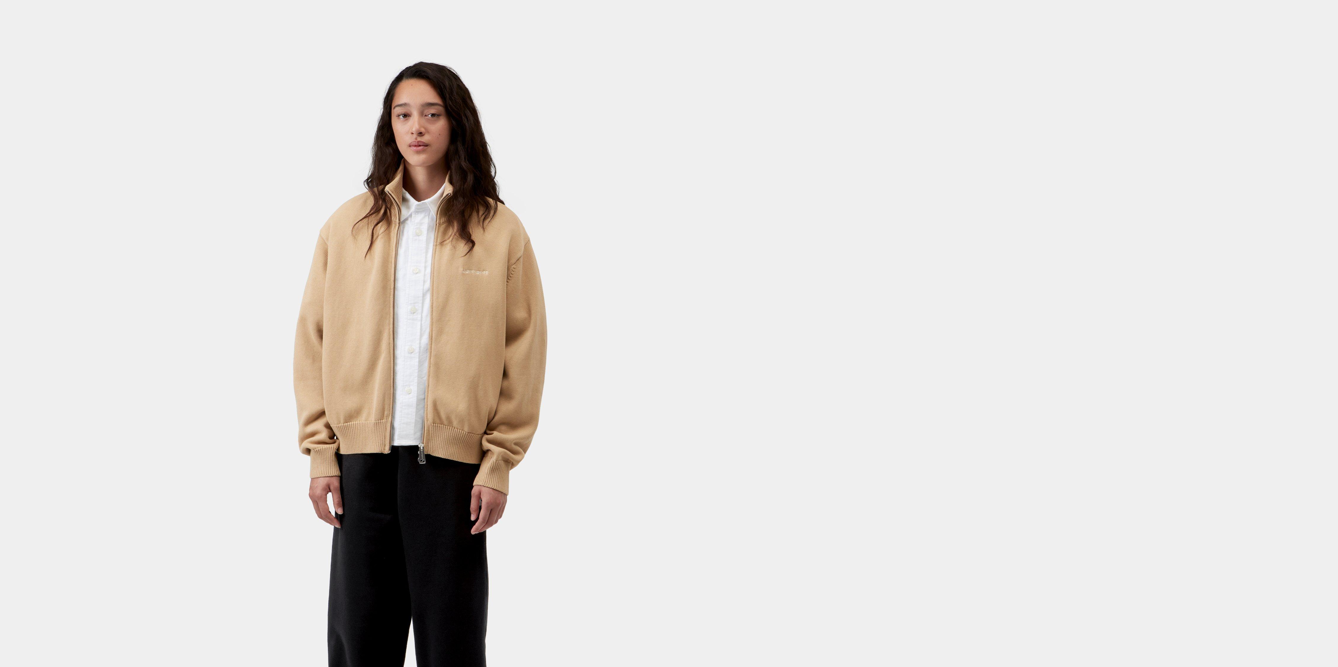 Carhartt WIP W' Kori Sweater Jacket Dusty H Brown garment dyed | S | Women