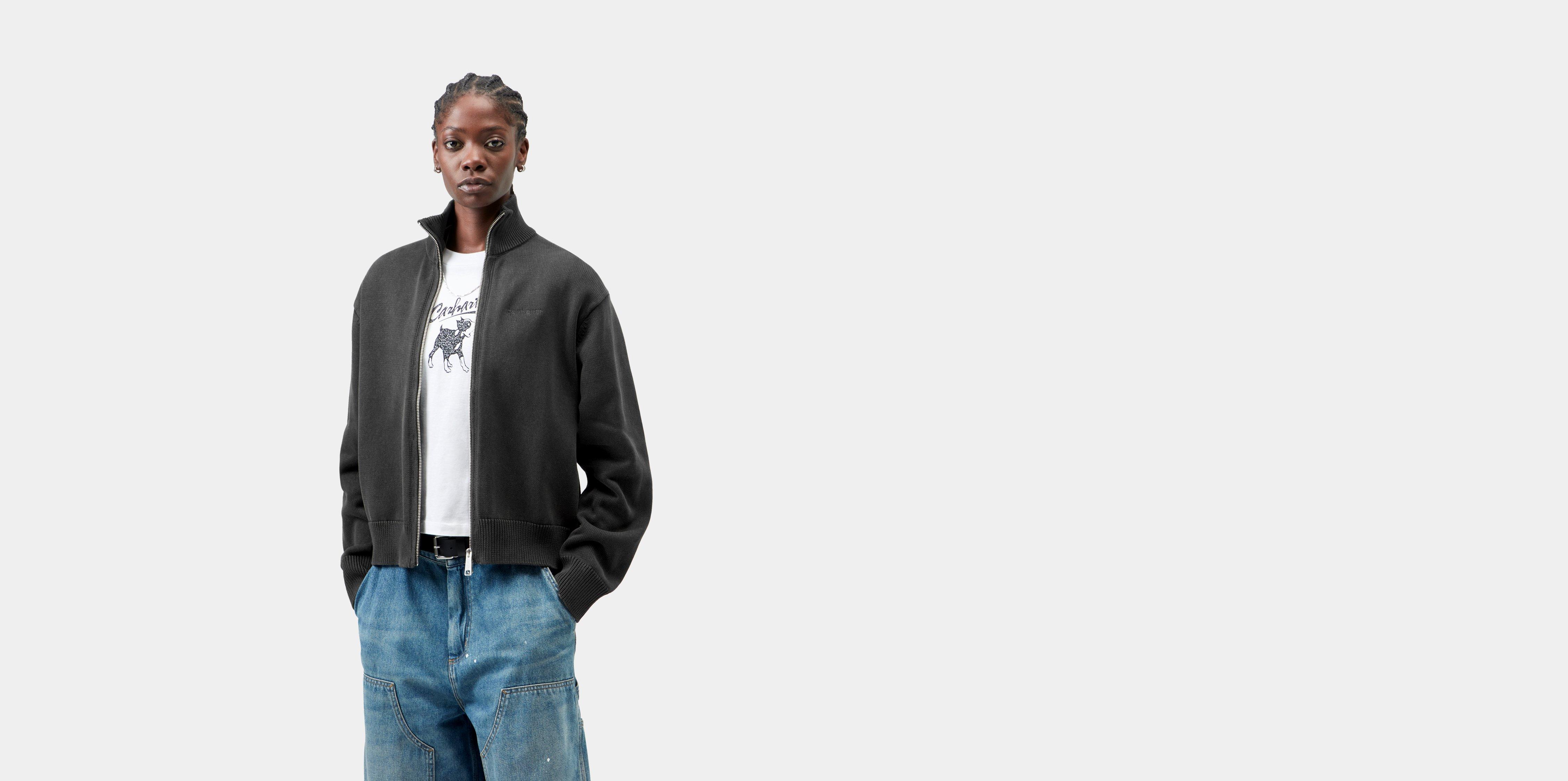Carhartt WIP W' Kori Sweater Jacket Black garment dyed | L | Women