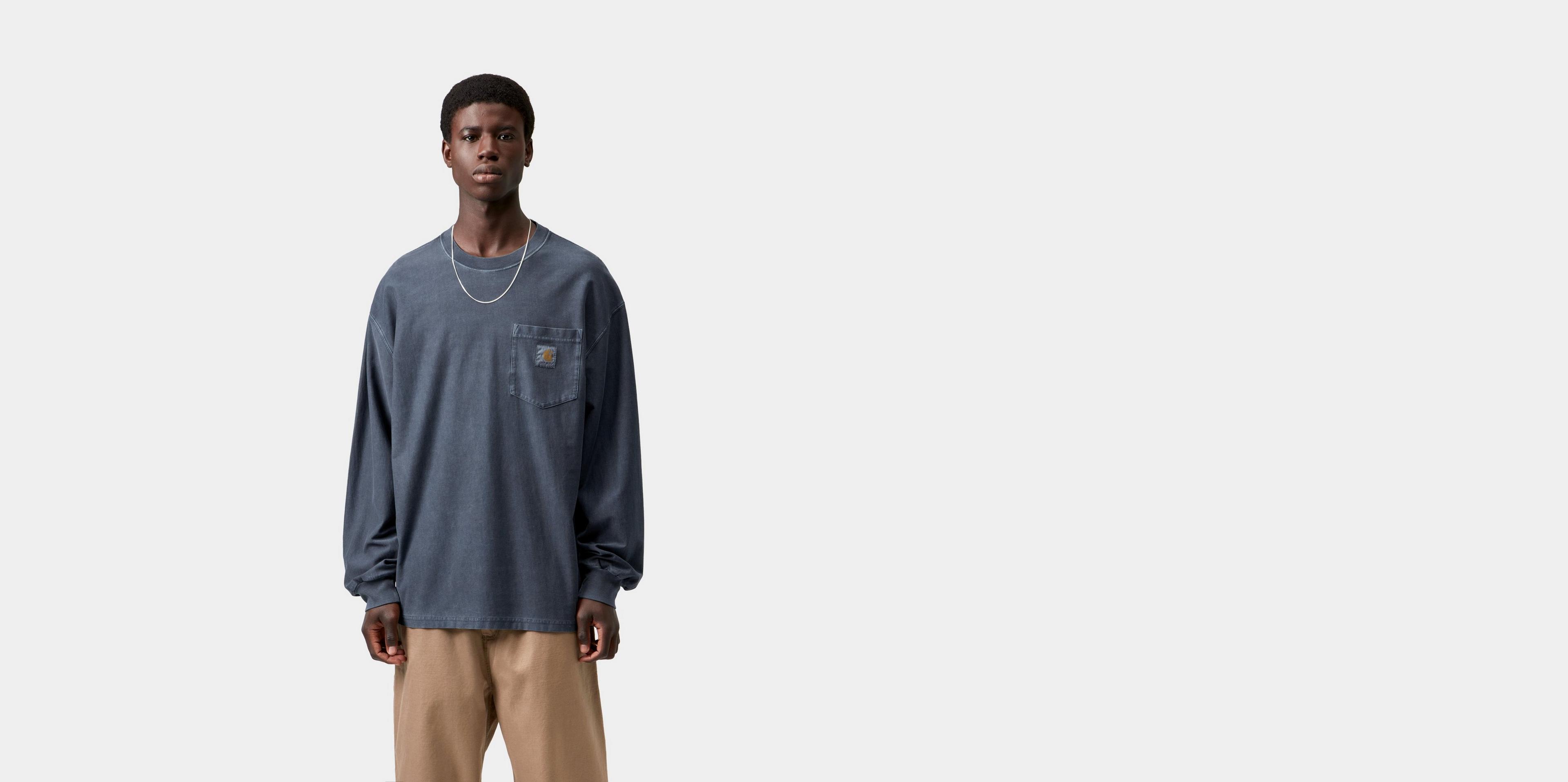 Carhartt WIP L/S Loose Pocket T-Shirt, Dark Navy | Loja online oficial