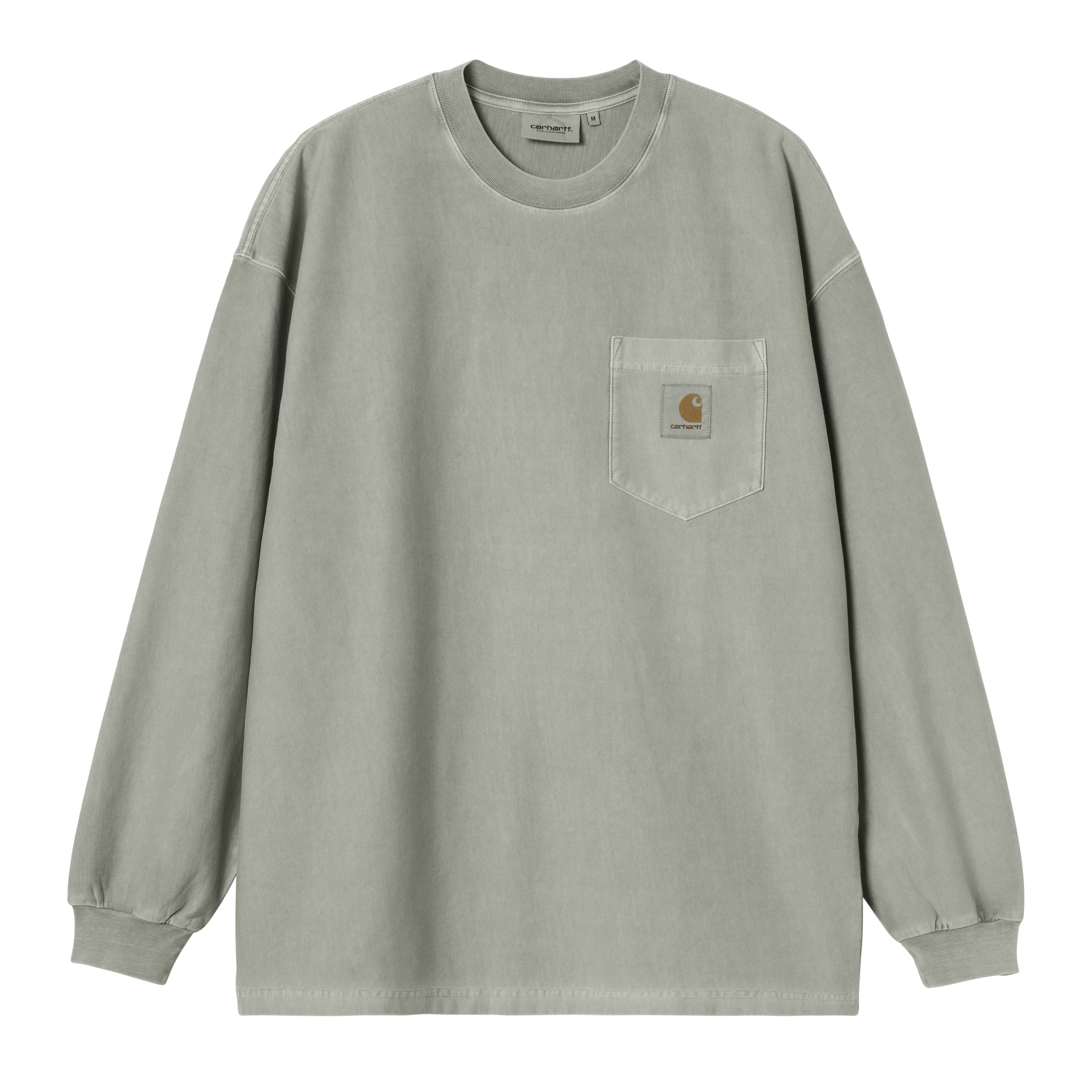 Carhartt WIP L/S Pocket T-Shirt, Grey Heather | Official Online Store