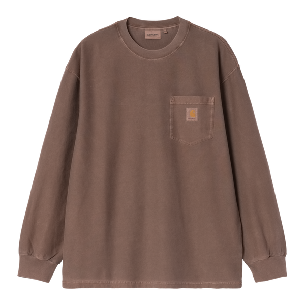 L/S Loose Pocket T-Shirt Tobacco garment dyed