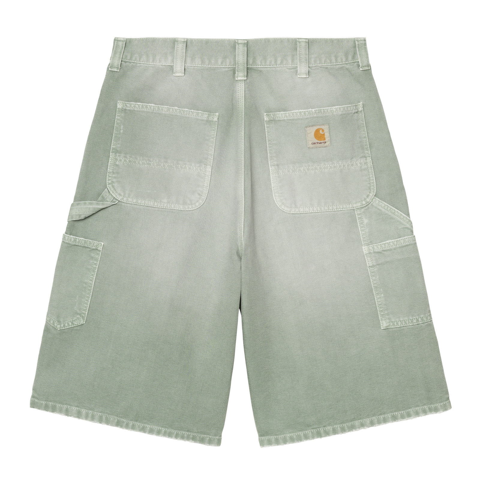 Carhartt WIP OG Double Knee Short in Shady Green, Destroy wash