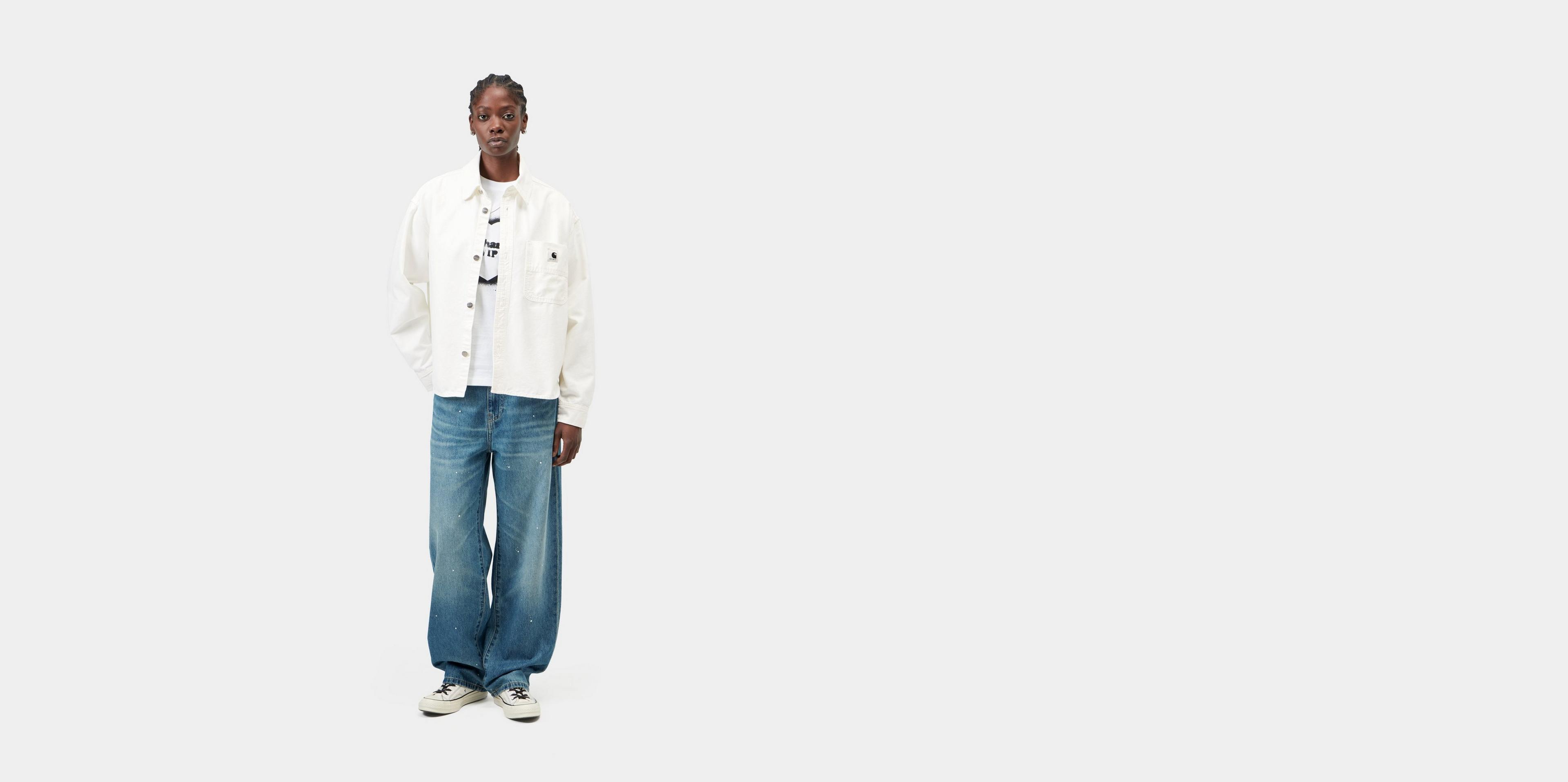 希少　Frank＆Eileen MARY コットンシャツ　ジャカード　シャツ Carhartt WIP Women's Georgia Shirt Jac, Wax | Official Online Store