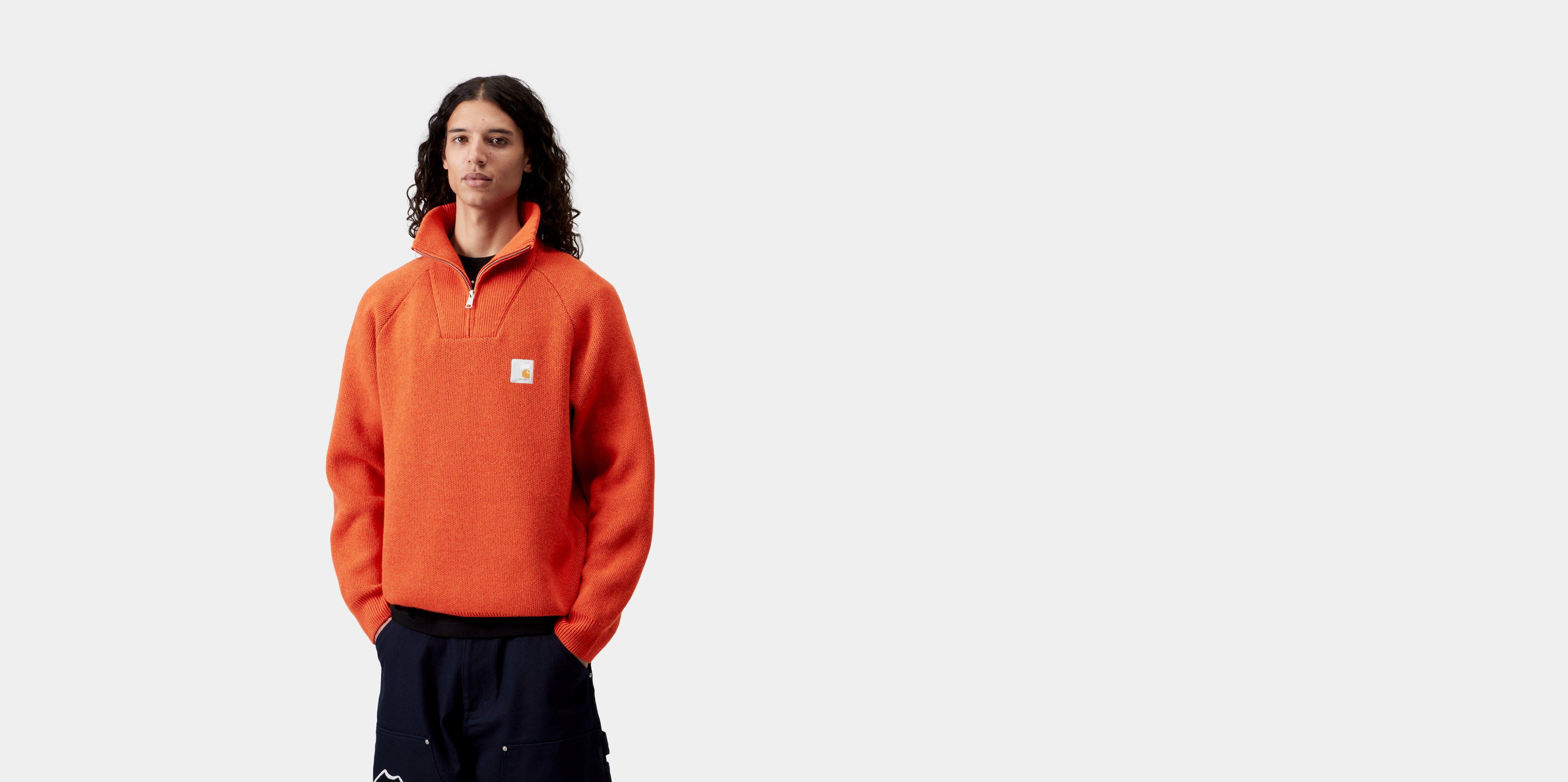 Carhartt WIP Patta Half Zip Sweater Patta Safety Orange / Patta Black | L