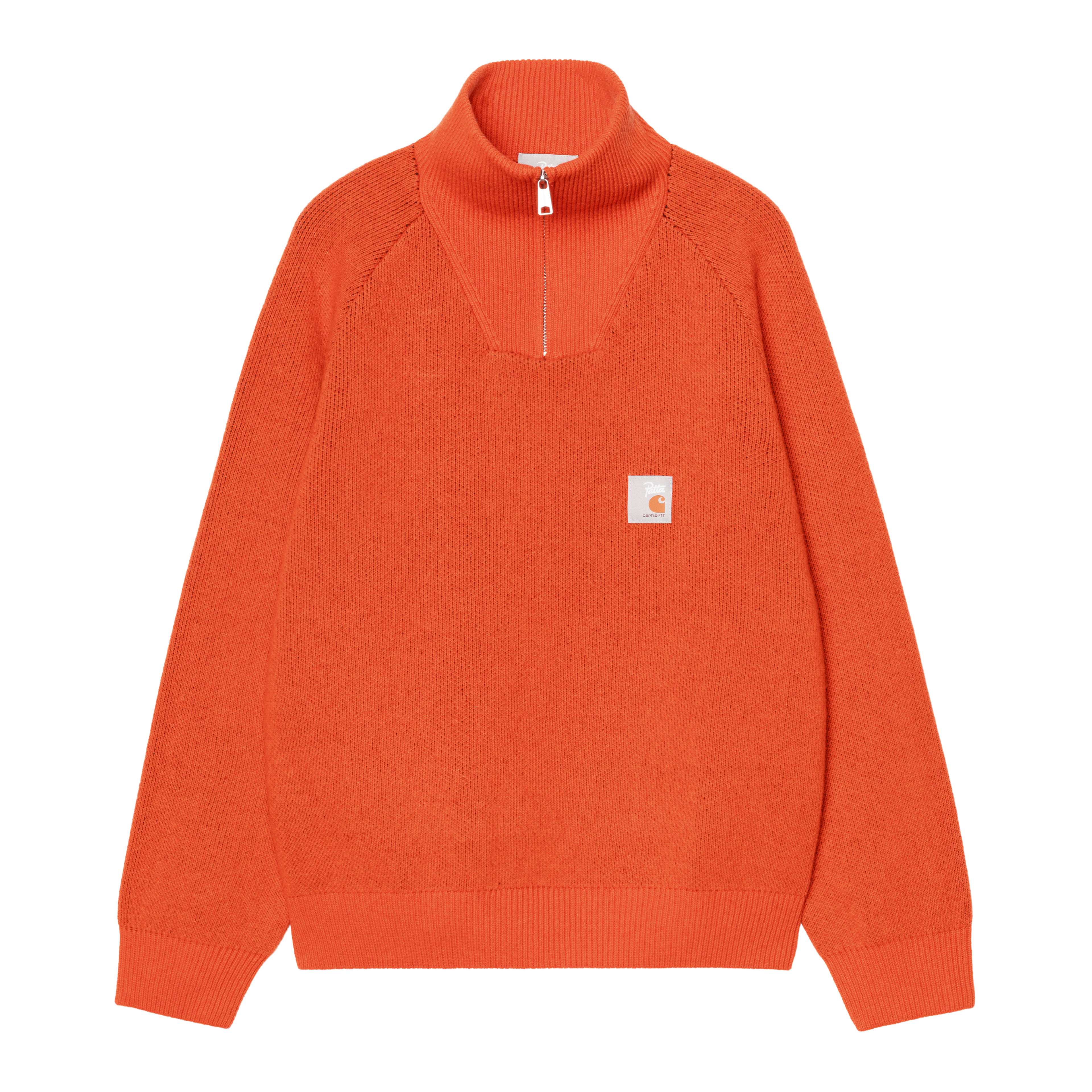 Carhartt WIP Patta x Carhartt WIP Half Zip Sweater, Patta Safety Orange ...