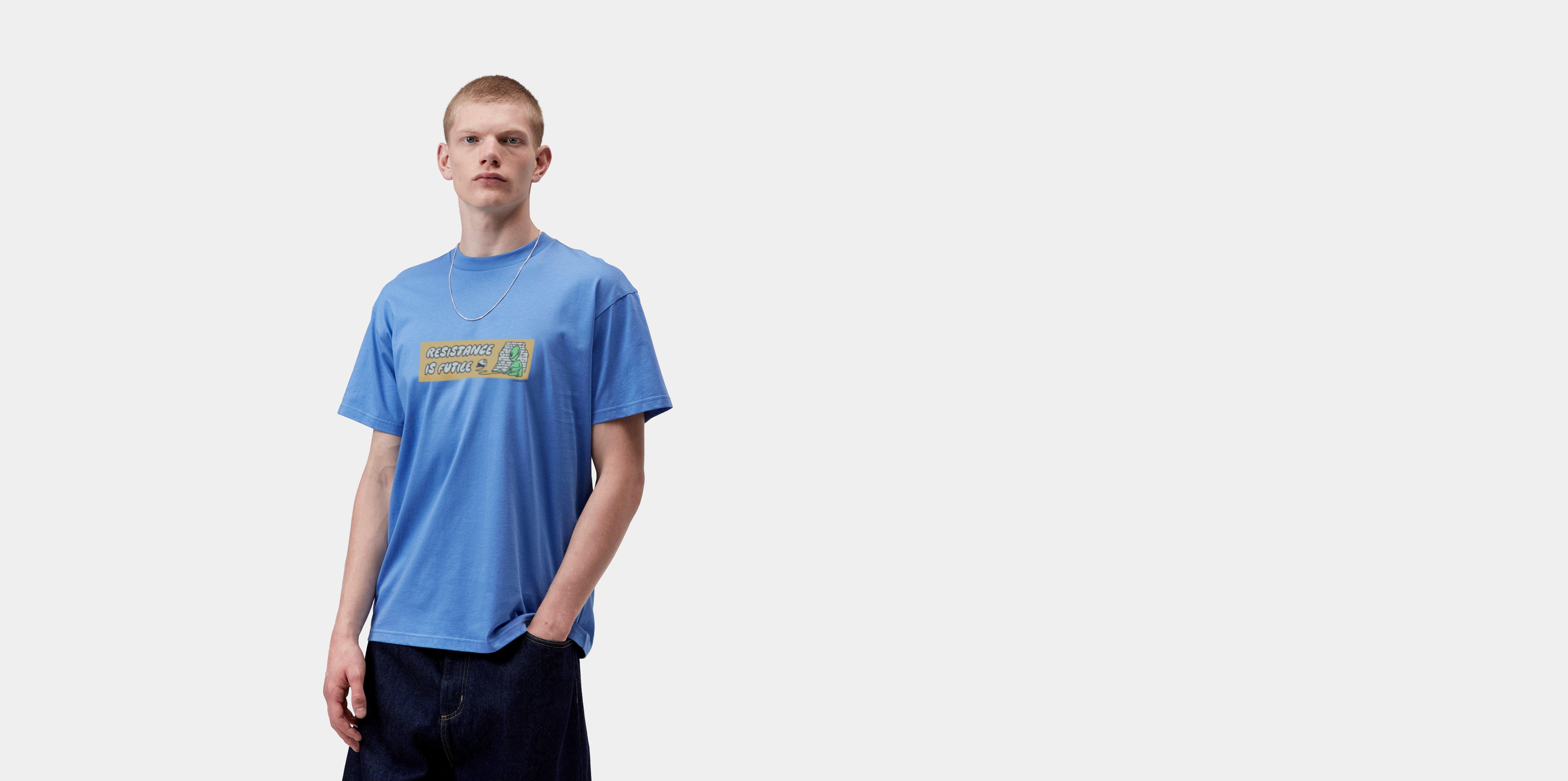 Carhartt WIP S/S Bumper Stickers T-Shirt Curacao | blue | M | Men
