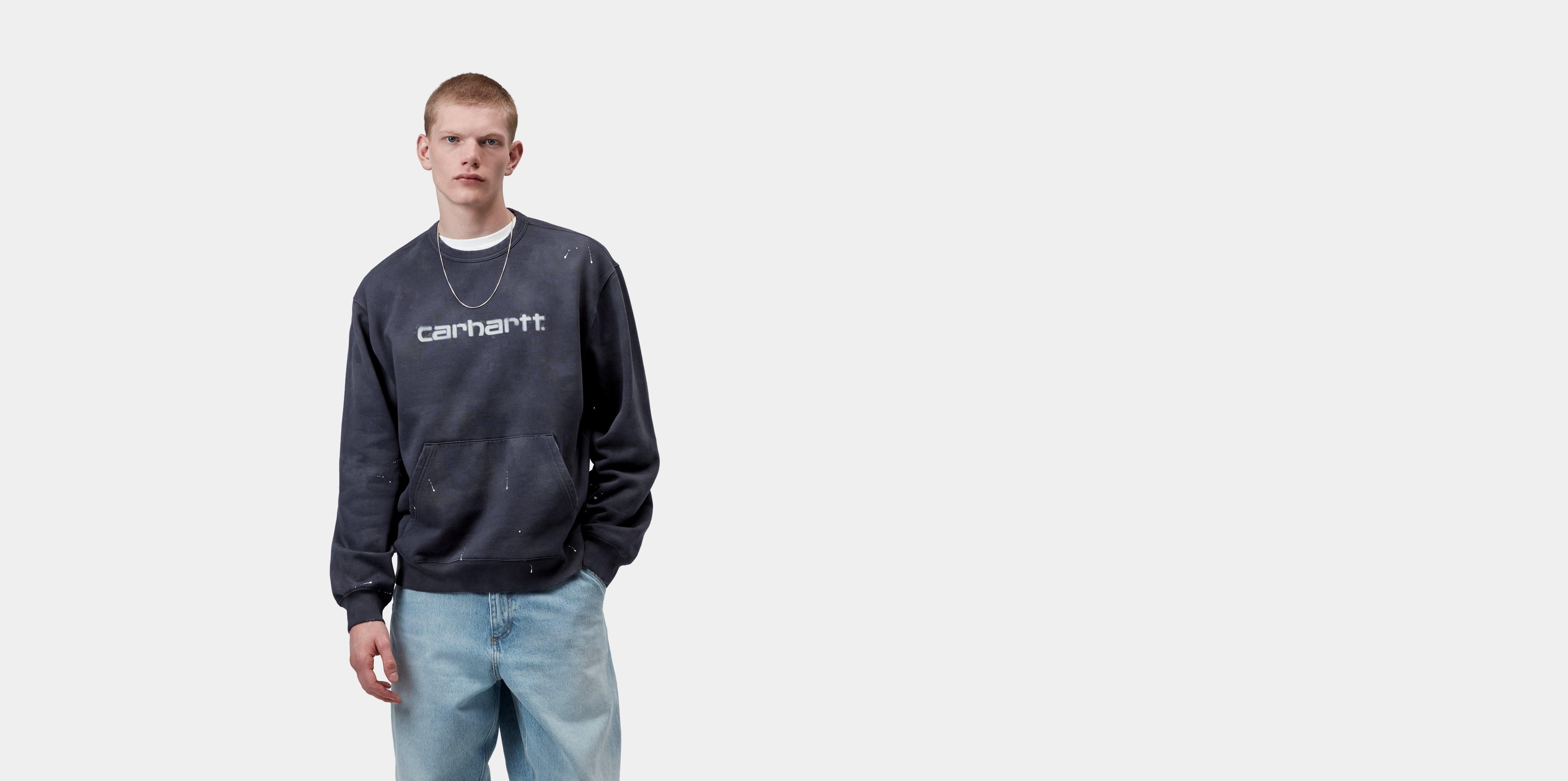 Carhartt WIP Painter Sweatshirt Dark Navy destroy wash, splatter | blue | XL | Men