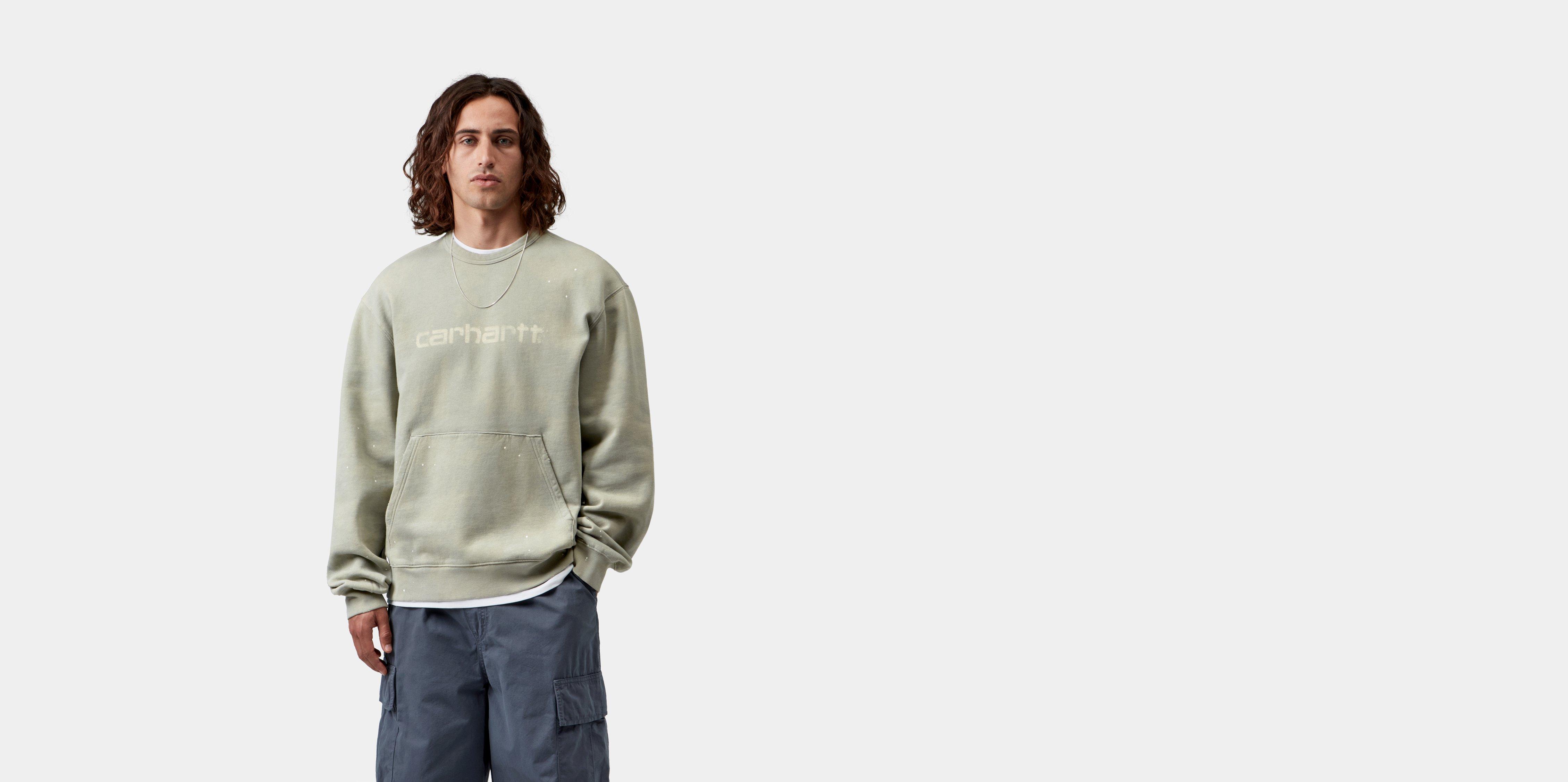 Carhartt WIP Painter Sweatshirt Shady Green destroy wash, splatter | XS | Men