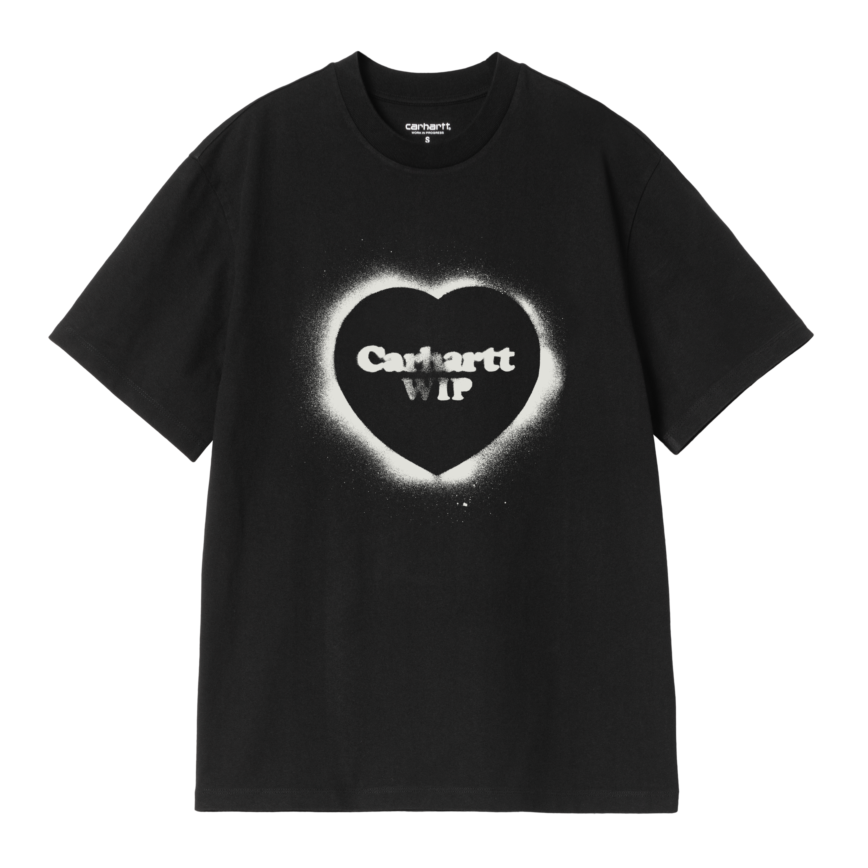 Carhartt WIP Women's S/S Spray Heart T-Shirt, Black | Official