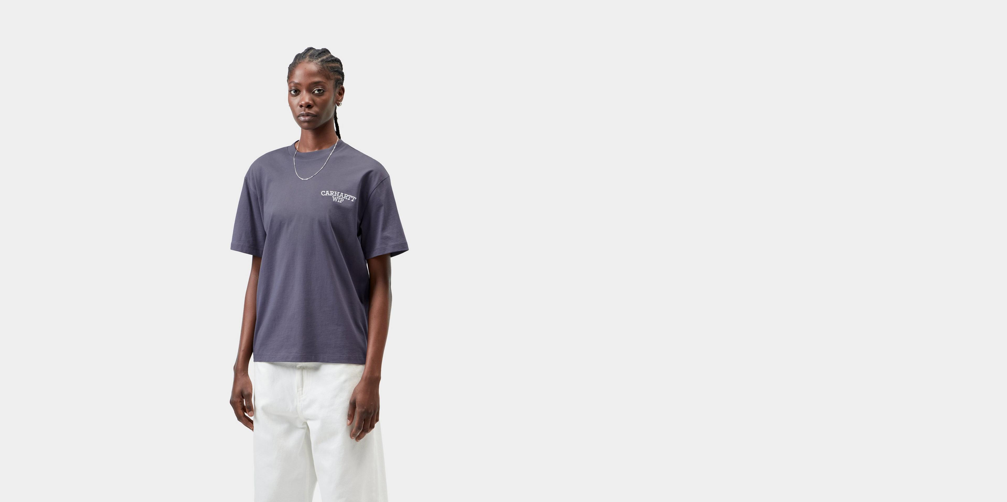 Carhartt WIP Women's S/S Hugging Cats T-Shirt, Shady Purple