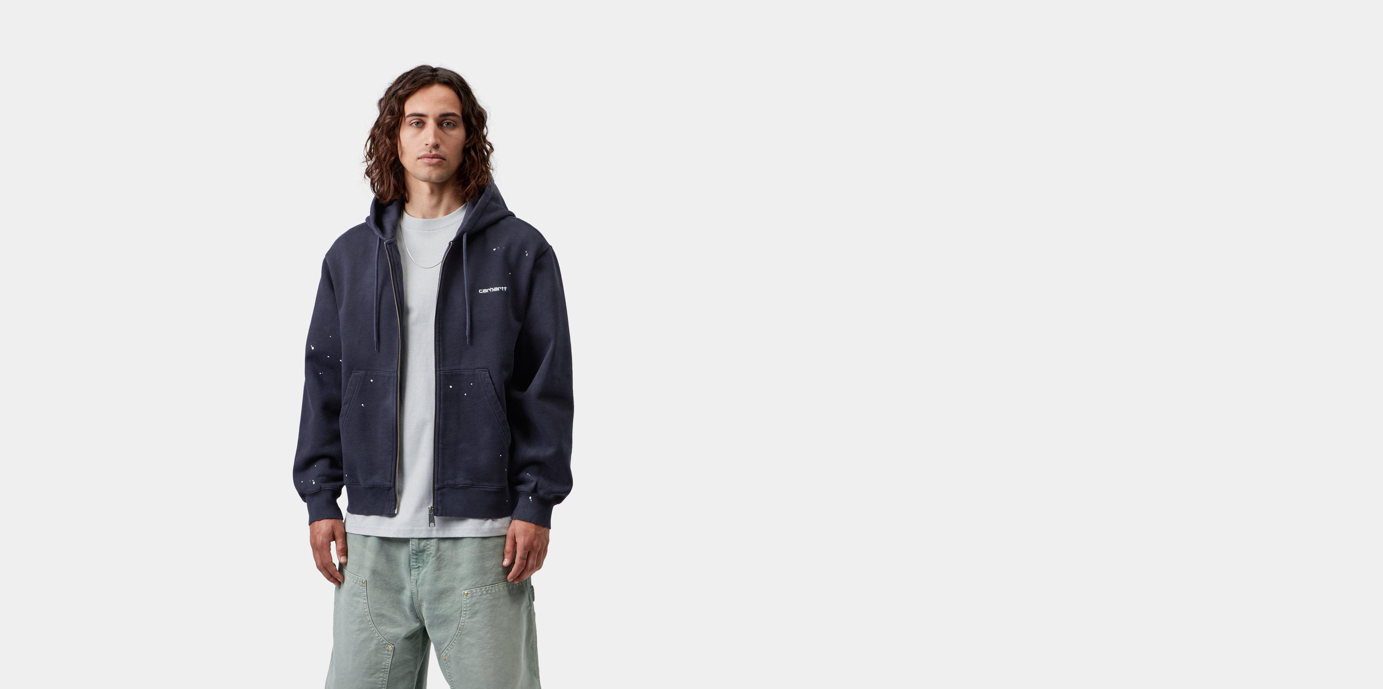 Carhartt WIP Hooded Painter Jacket Dark Navy destroy wash, splatter | blue | S | Men
