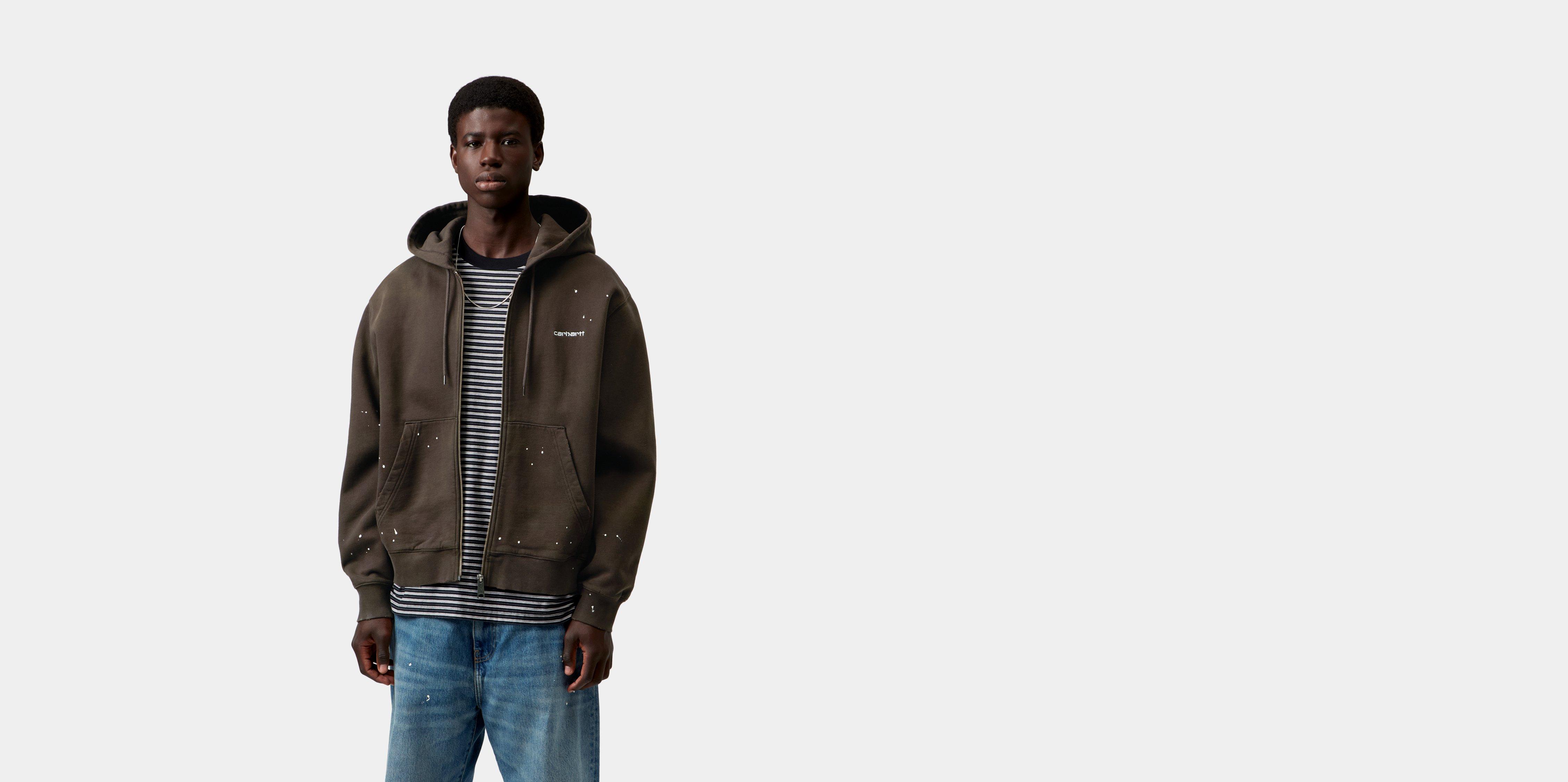 Carhartt WIP Hooded Painter Jacket Tobacco destroy wash, splatter | brown | XXL | Men