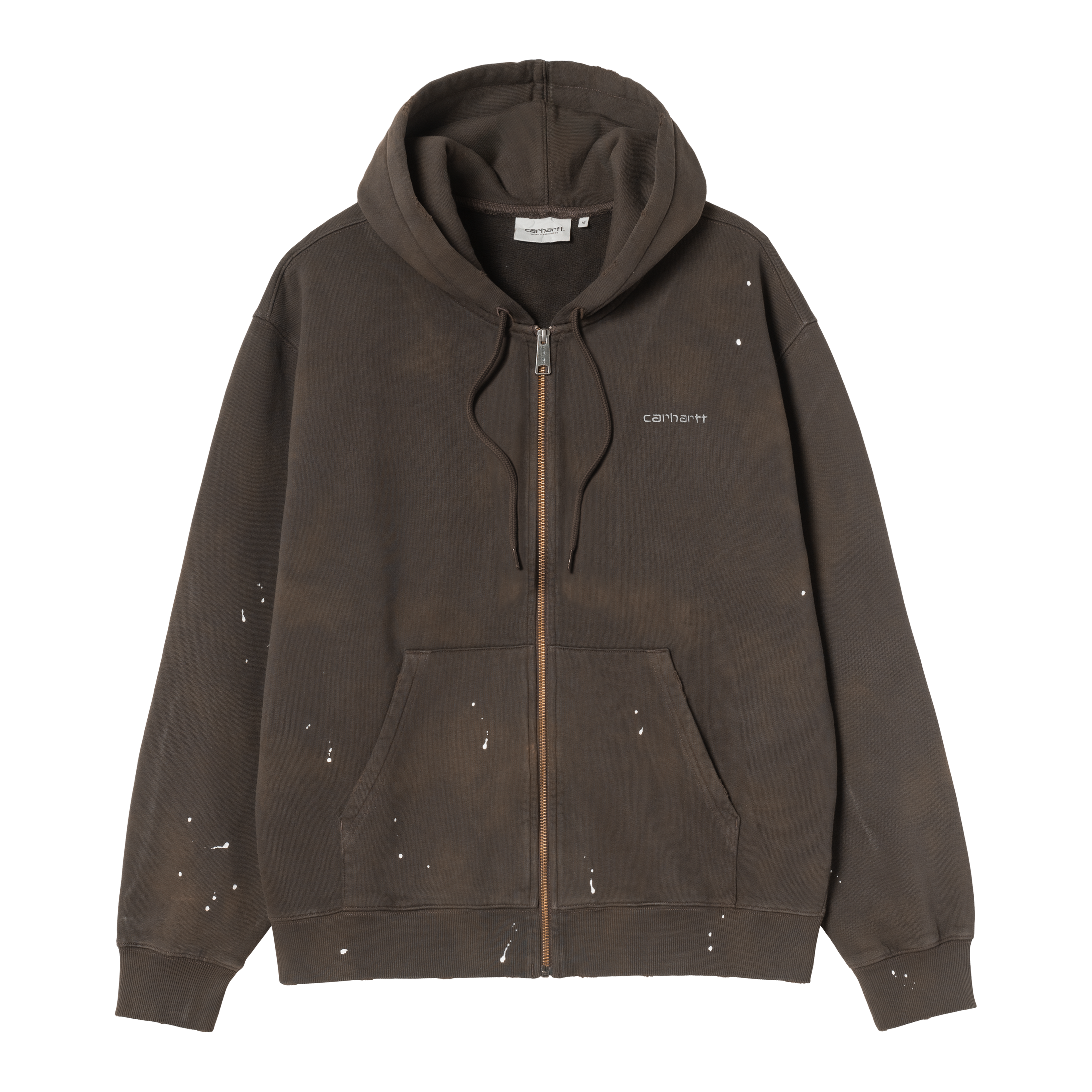 ルドルフ フェード ペンキ ボロ カーハート ジップパーカー ブラウン Carhartt WIP Hooded Painter Jacket, Tobacco | Official Online Store