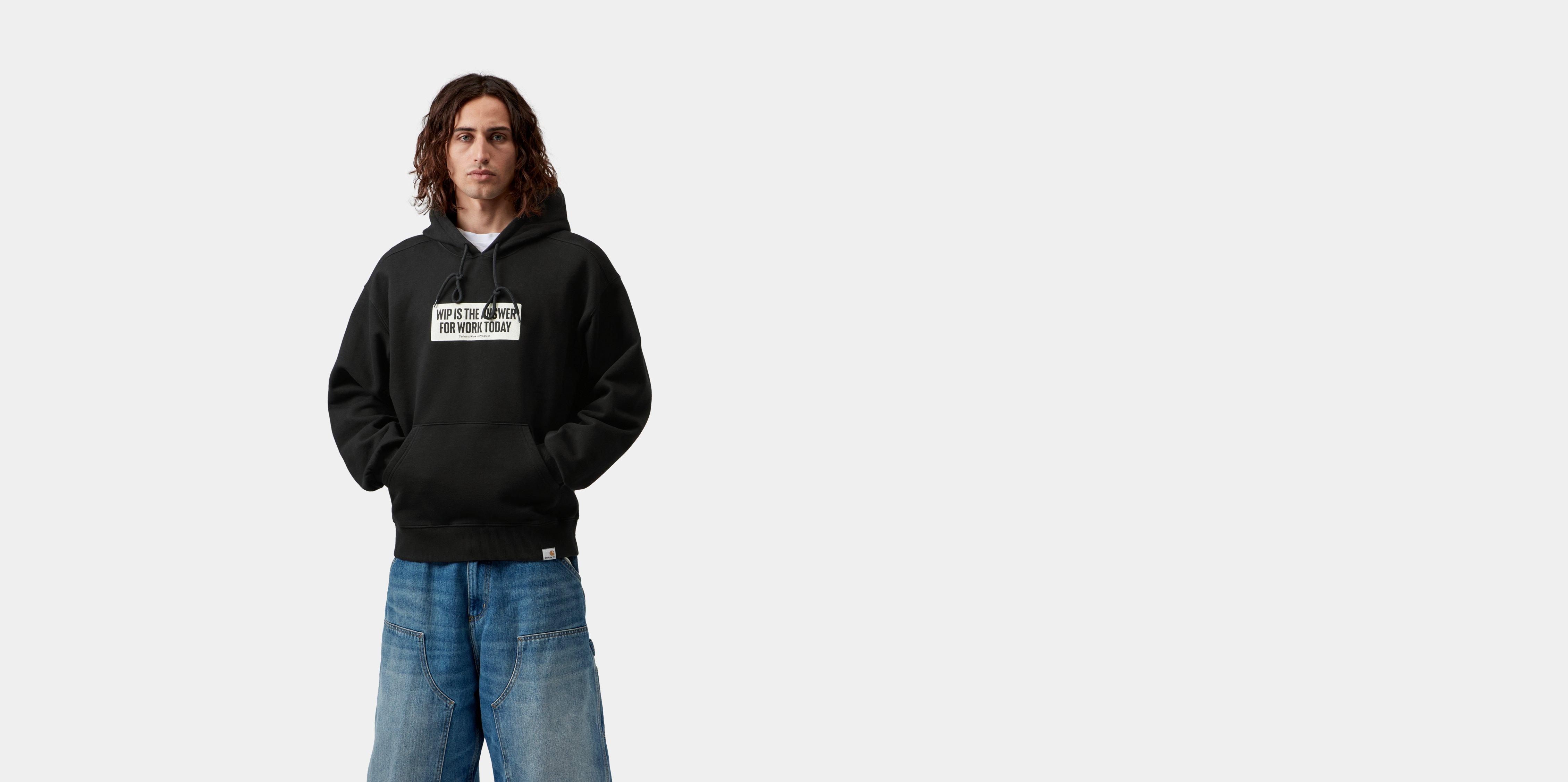 Carhartt WIP Hooded Bumper Sticker Sweatshirt Black | L | Men
