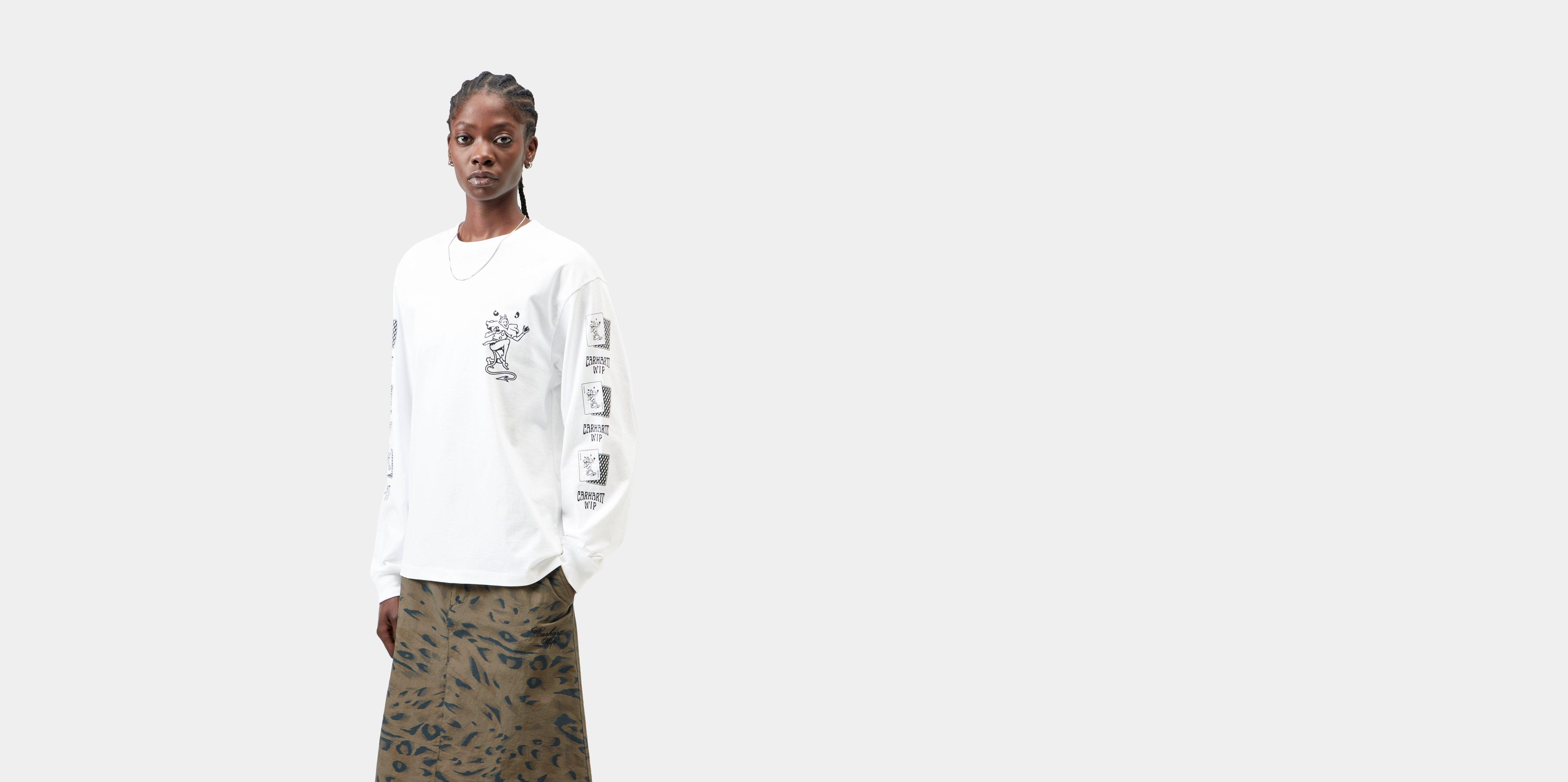 Carhartt WIP W' L/S Playing Cards T-Shirt White | L | Women