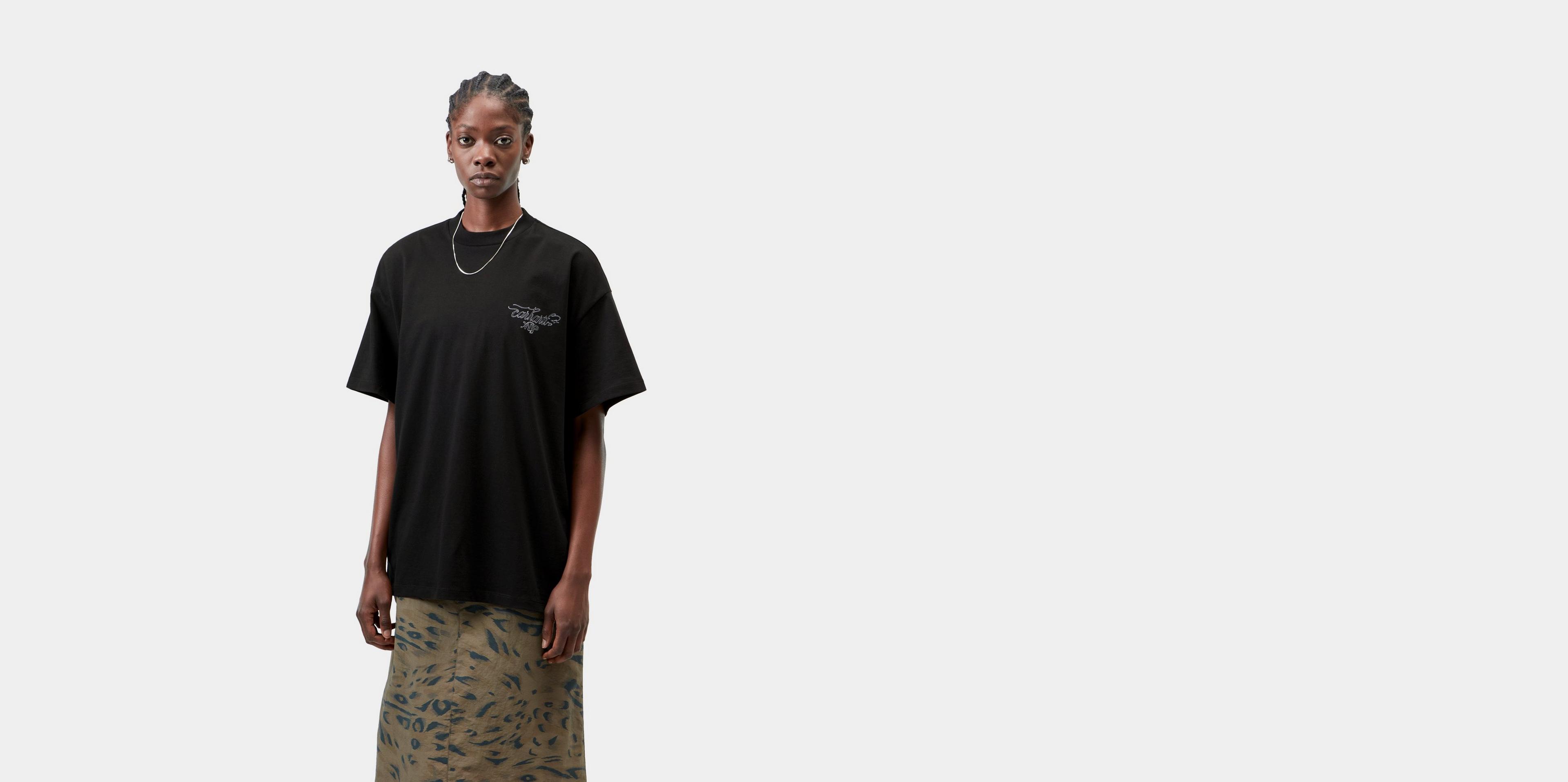 Carhartt WIP Women's S/S Julia Klenovsky T-Shirt, Black | Official