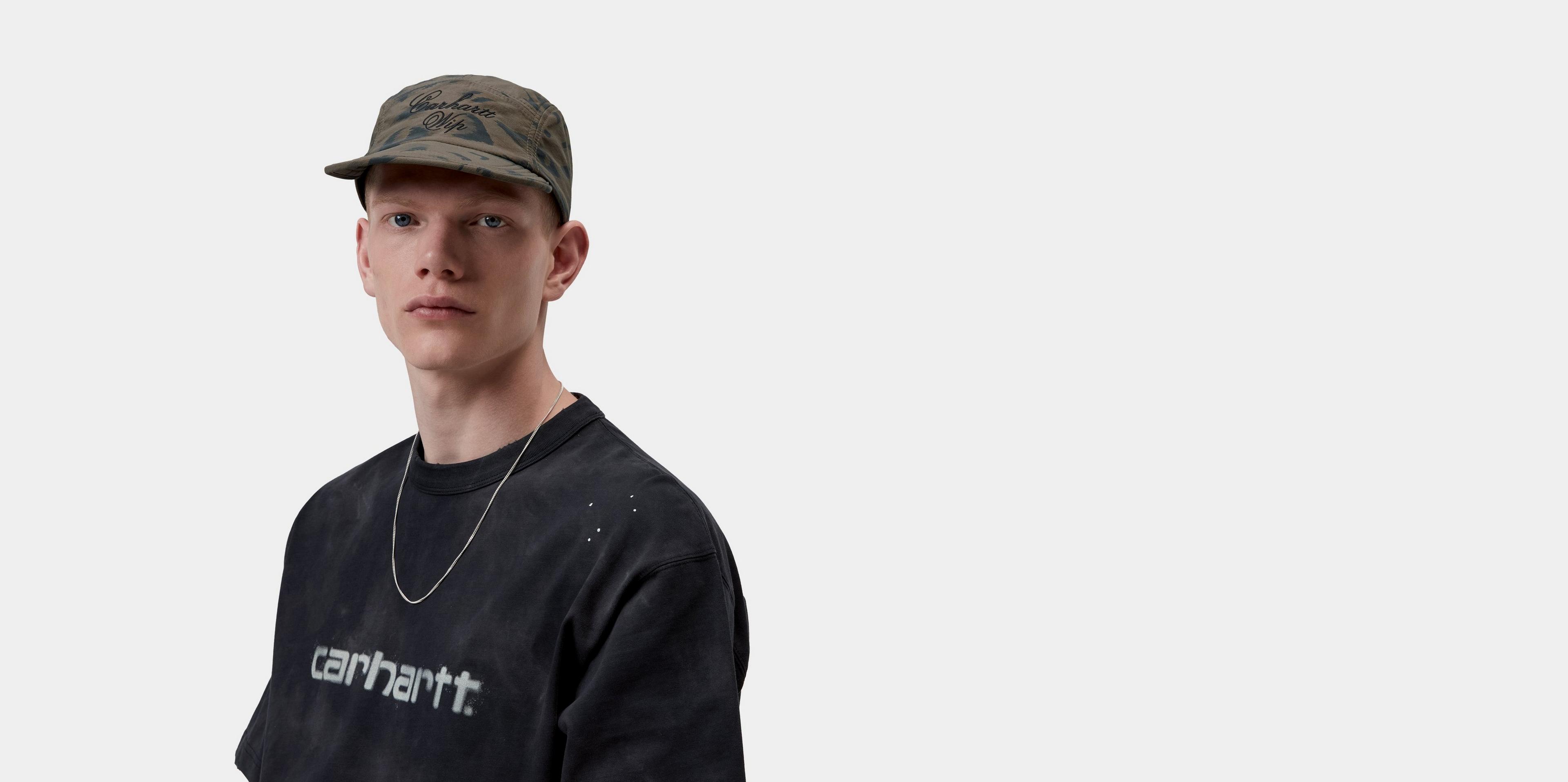 Carhartt WIP Travon Cap, Duck Feather Print, Cypress / Black