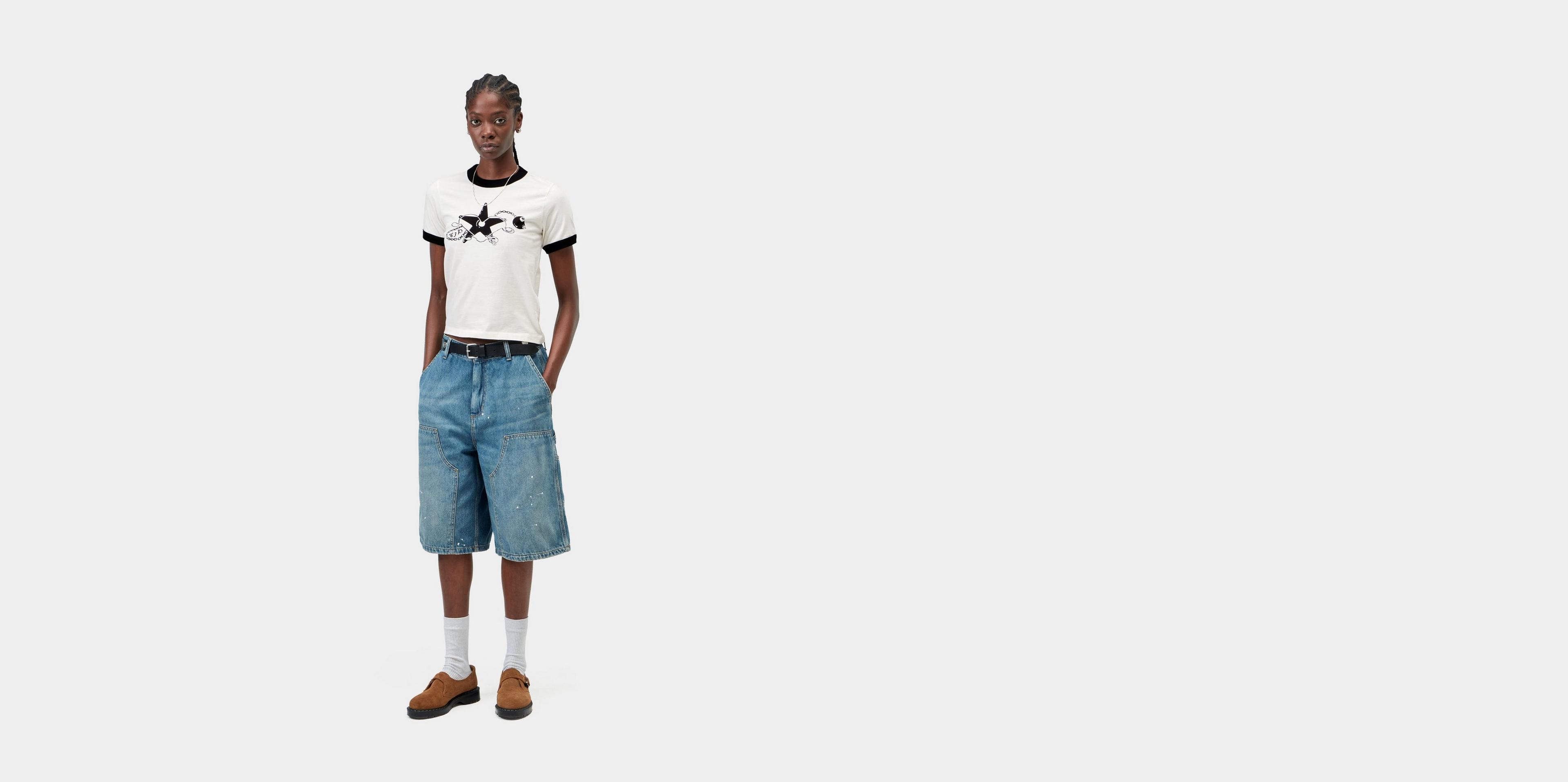 Carhartt WIP Women's S/S Outlaw Star Ringer T-Shirt, Wax / Black ...