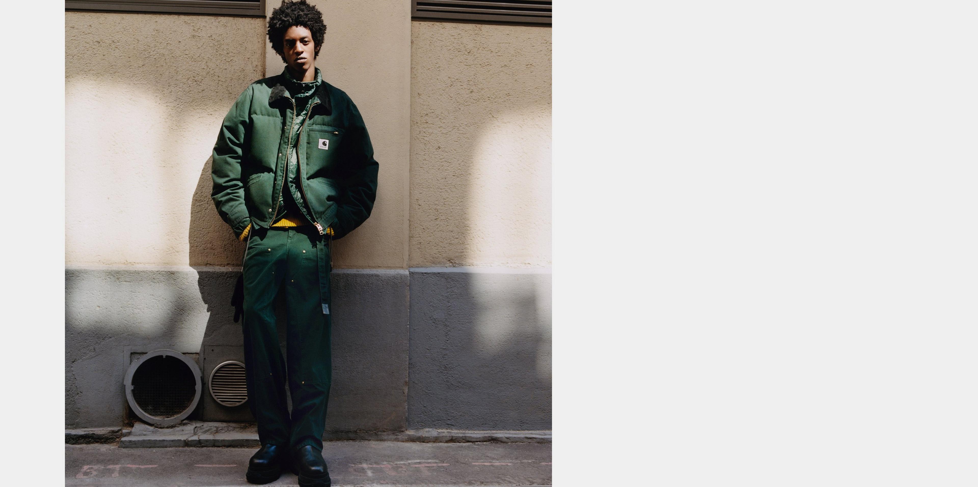 神谷sacai Carhartt WIP Duck Coat Sacai x Carhartt WIP Duck Jacket in Green – Hampden Clothing